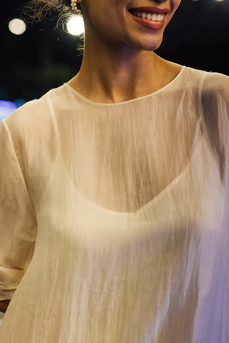 Theatre Dress | Hand-Painted Sheer Dress