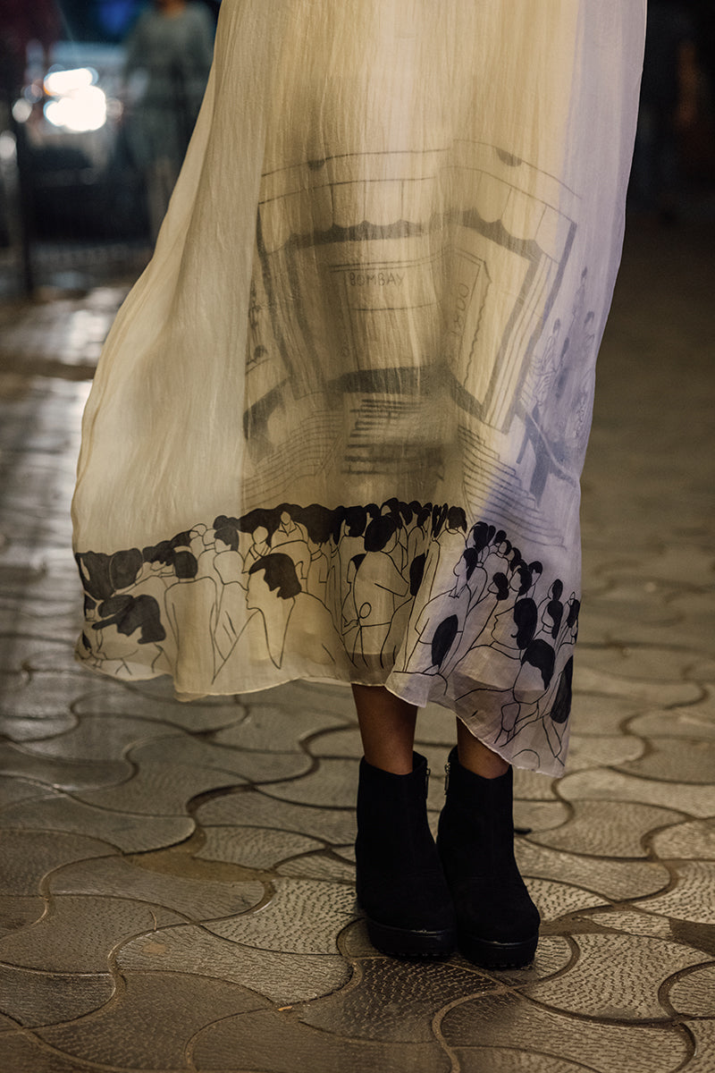 Theatre Dress | Hand-Painted Sheer Dress