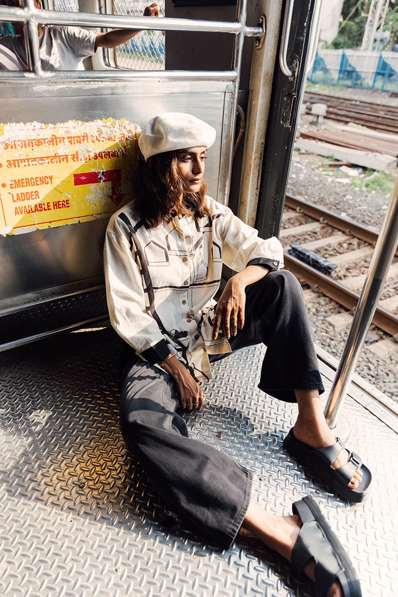 Railway Shirt | Hand-Painted Cotton Shirt Asaii
