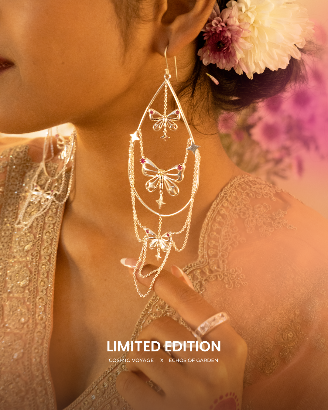 Flutter Drop Earrings | Handcrafted Designer Statement Earrings 