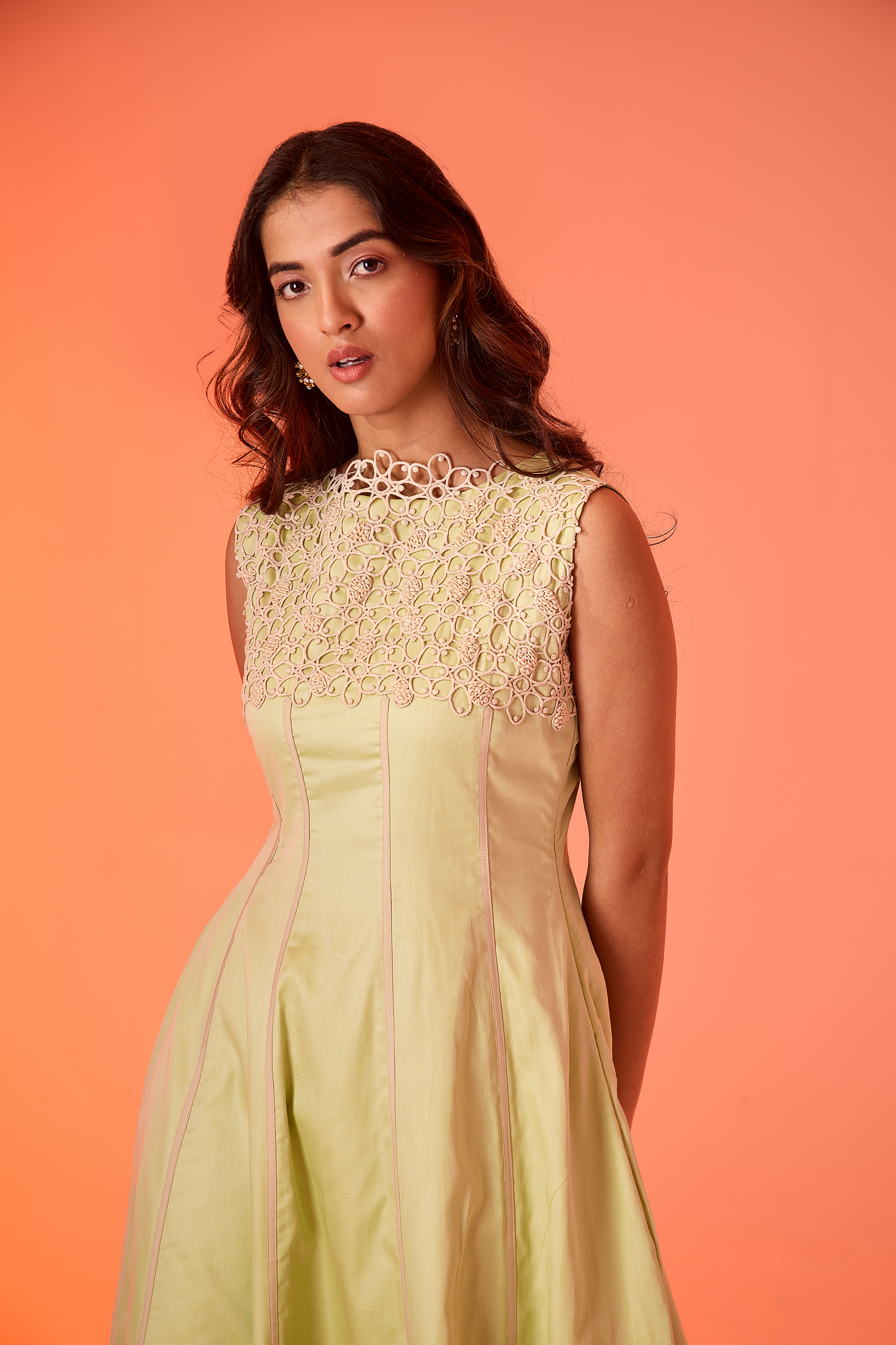 Jade | Midi Lace Accent Dress An'era by Asmita Verma