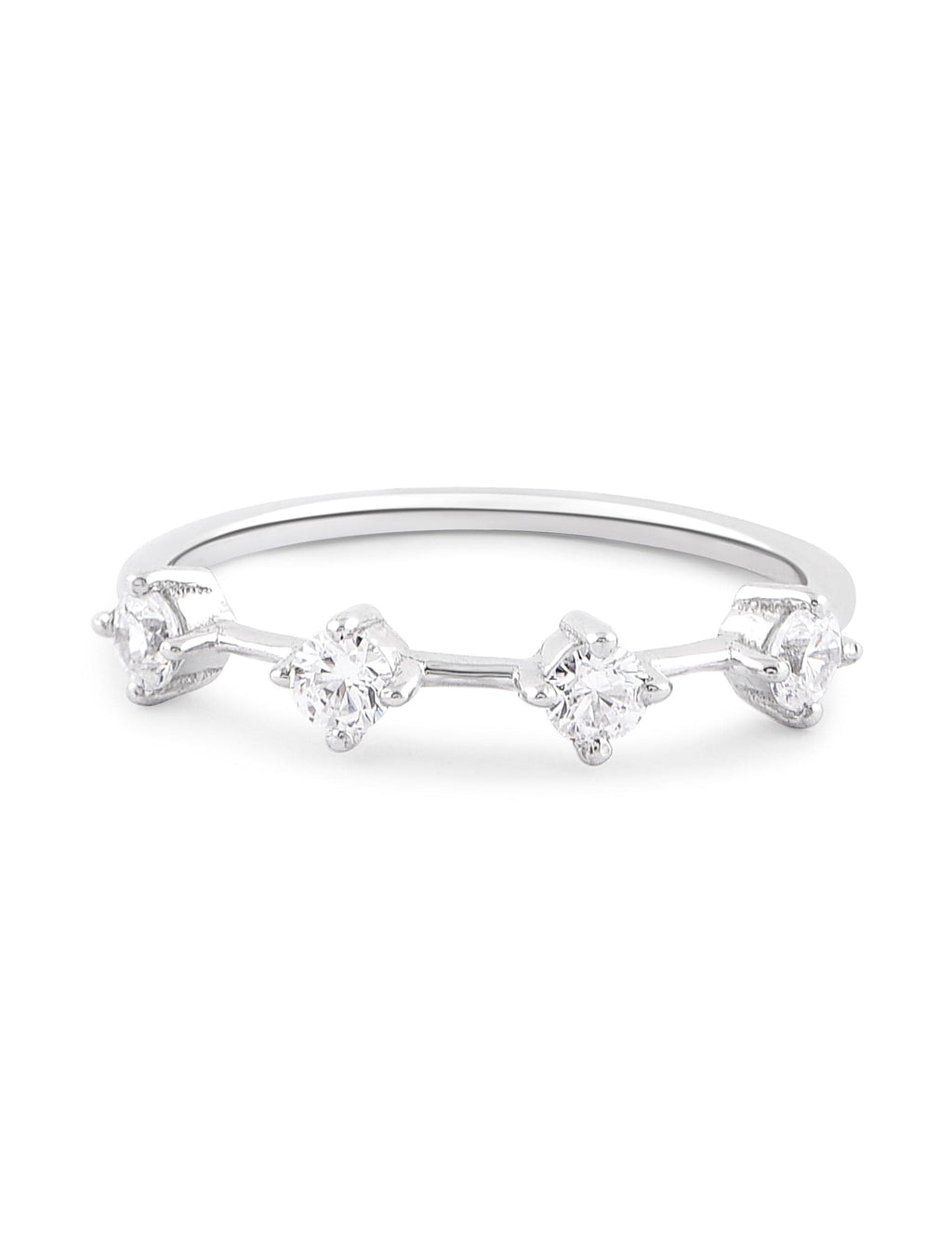 Millennia Ring | Minimalist Sterling Silver Zircon Band