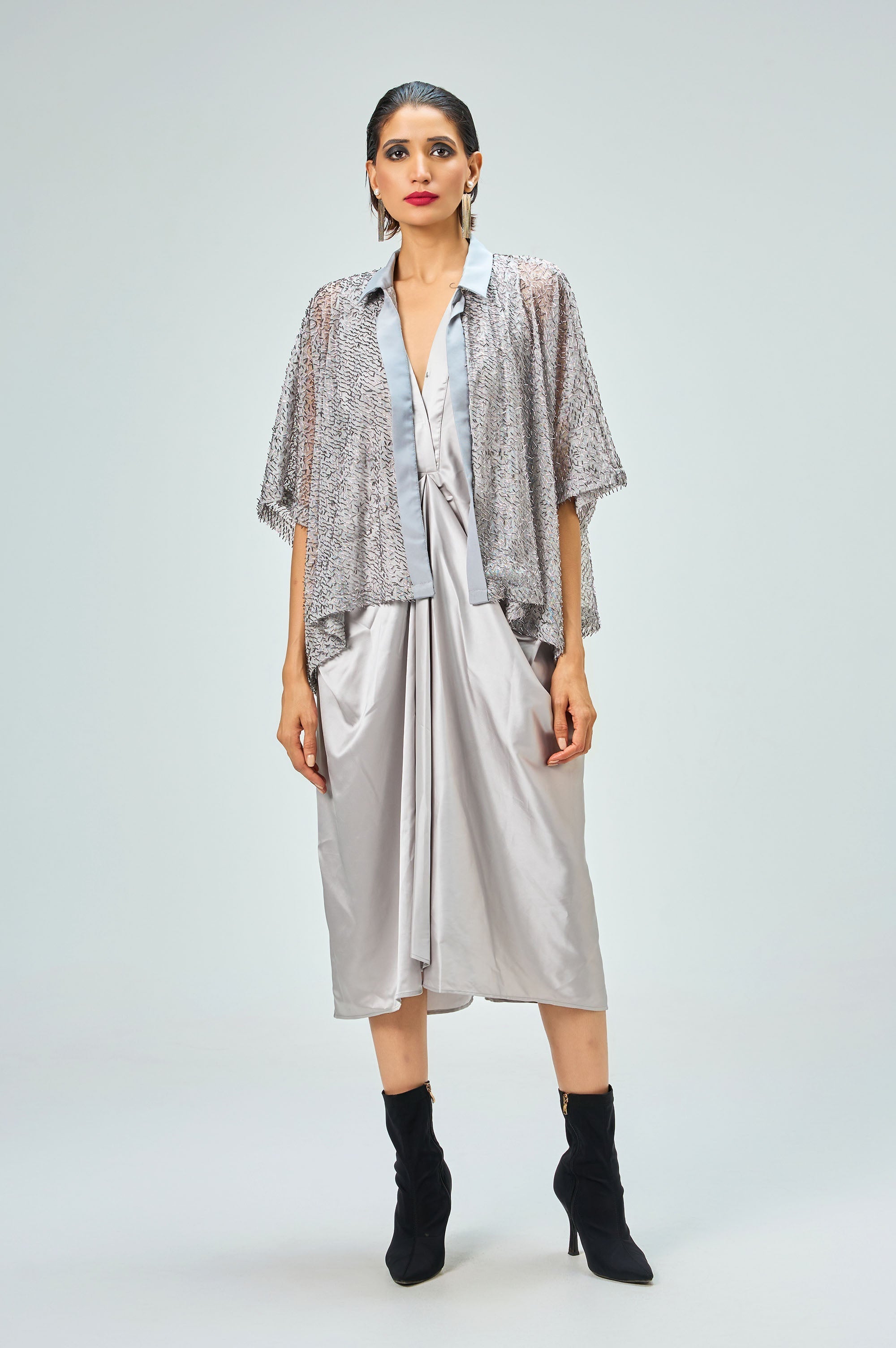 Selene Dress | Silver Glamorous Dress KOR