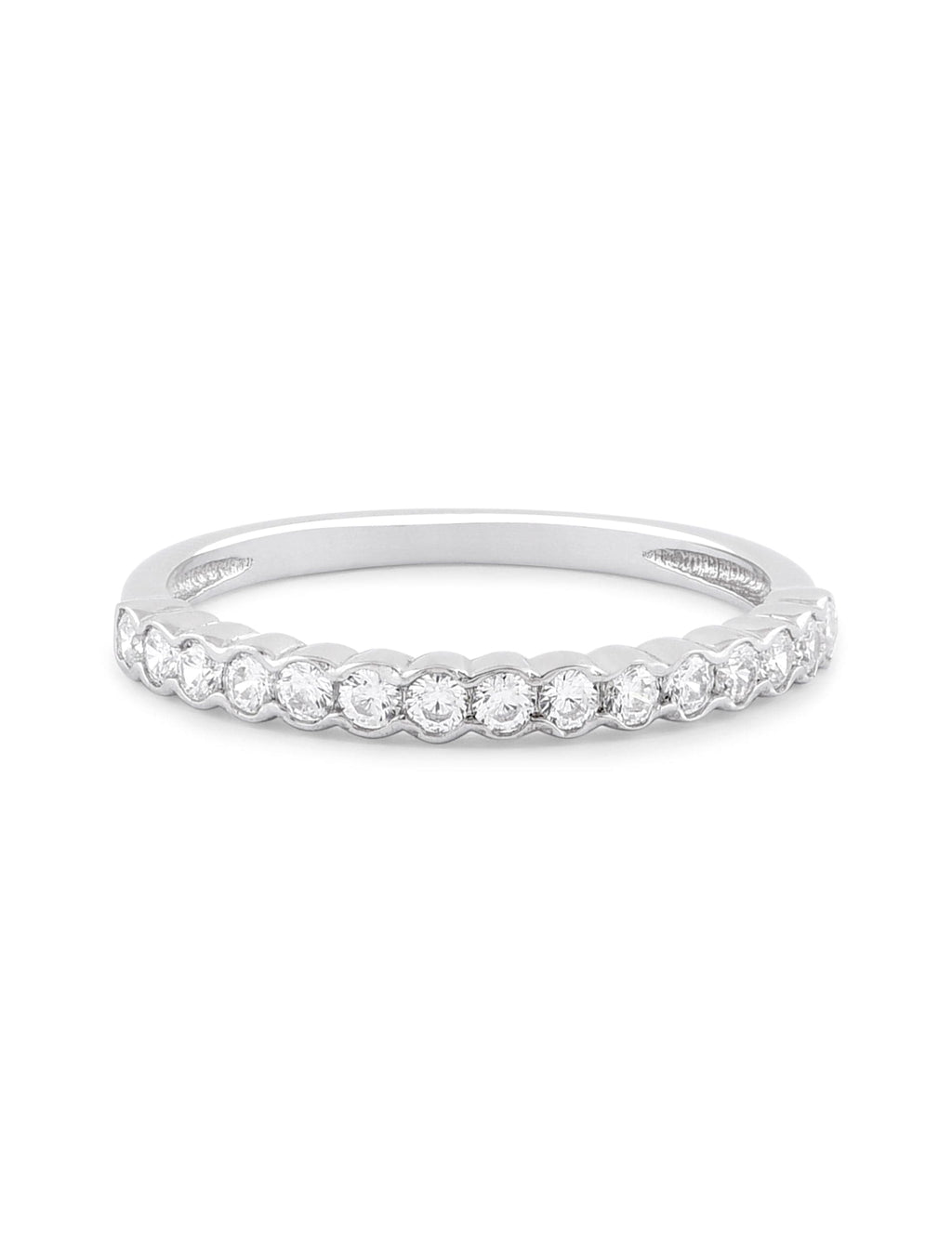 The Jane Ring | Dainty Sterling Silver Zircon Band