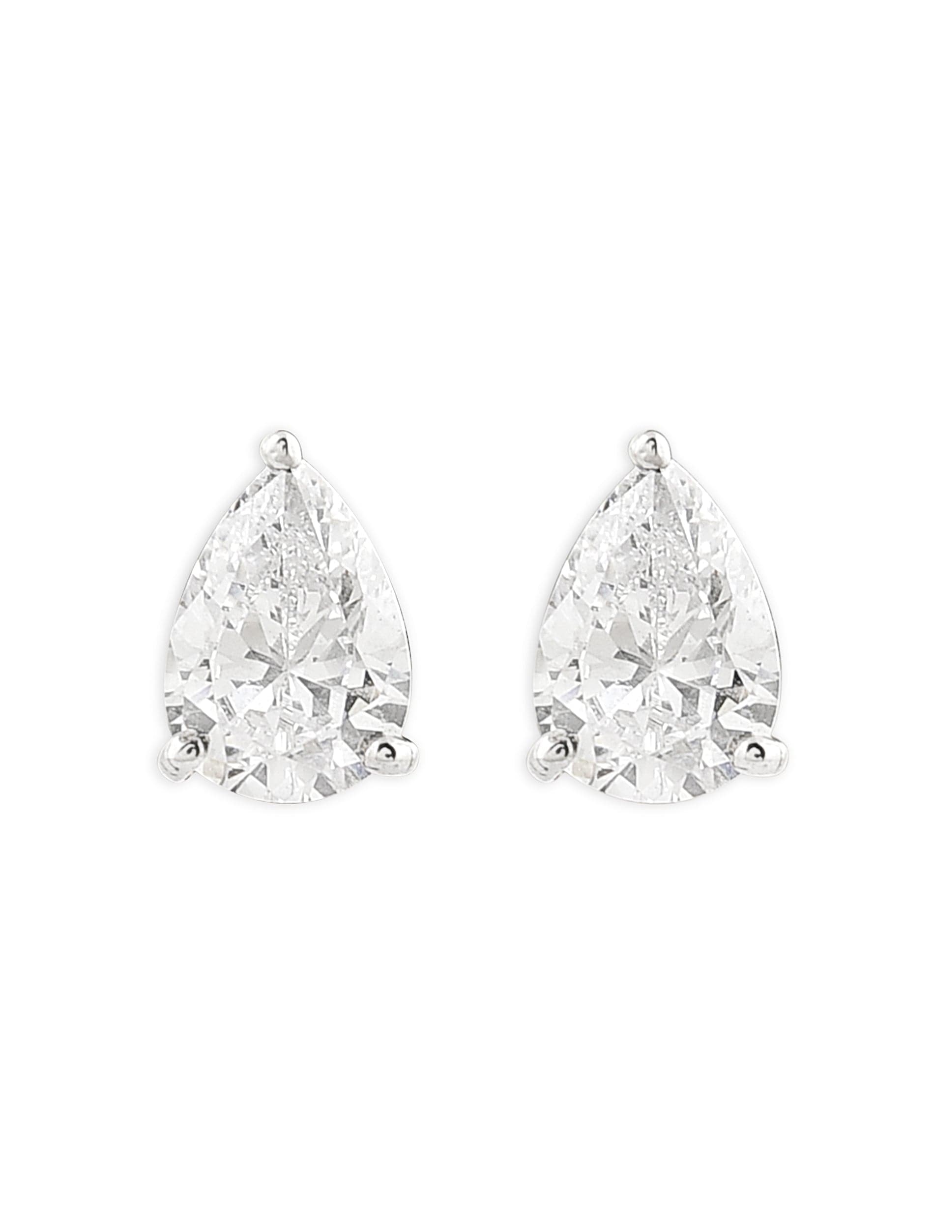 Dewdrop Studs | Timeless Sterling Silver Zircon Earrings