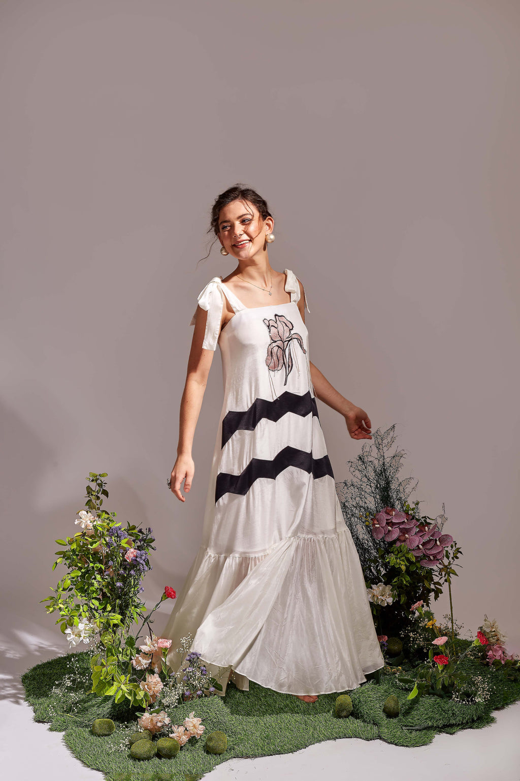 Haze | Egyptian Silk Flare Dress An'era by Asmita Verma