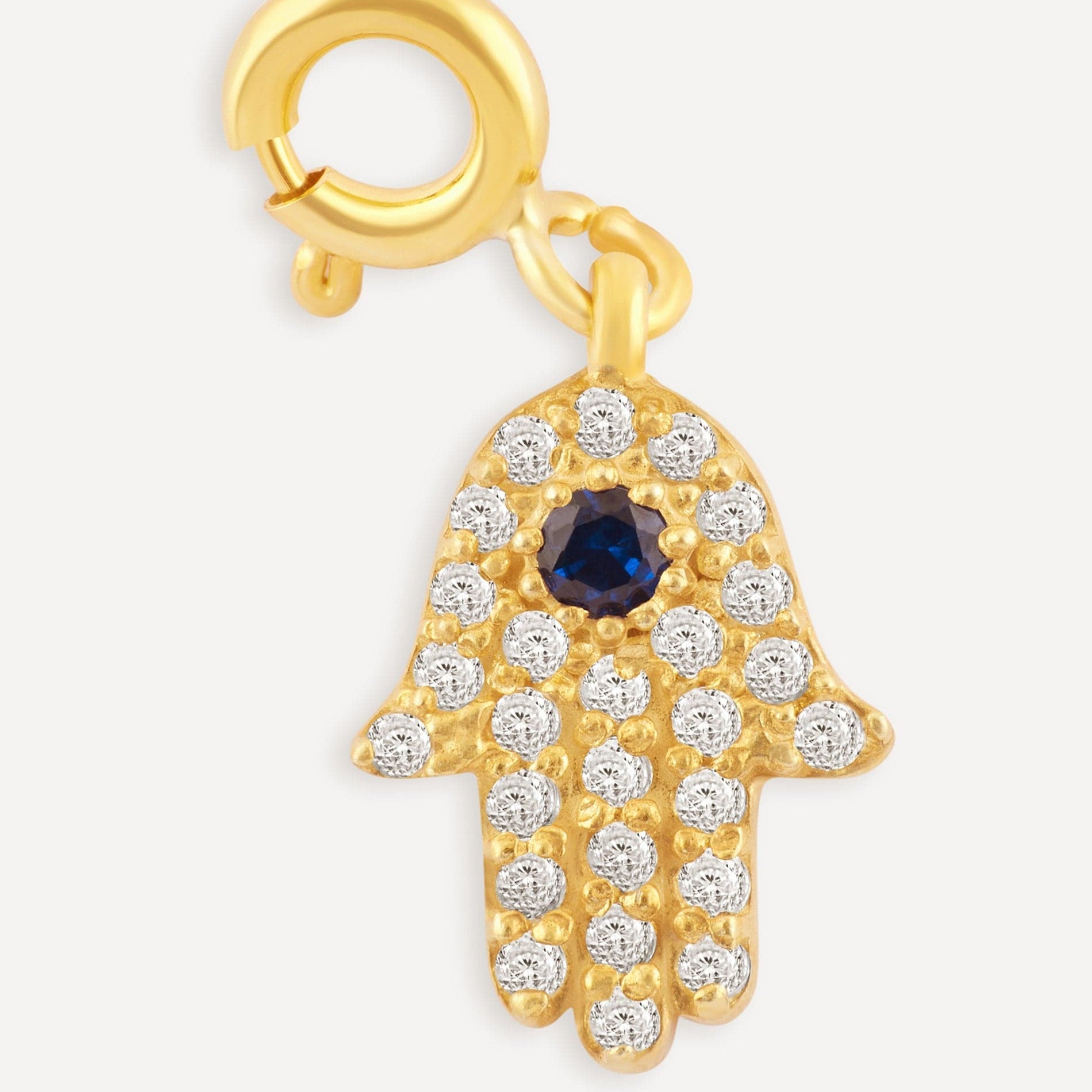 Hamsa Charm | Minimal Sterling Silver Protection Symbol Fian