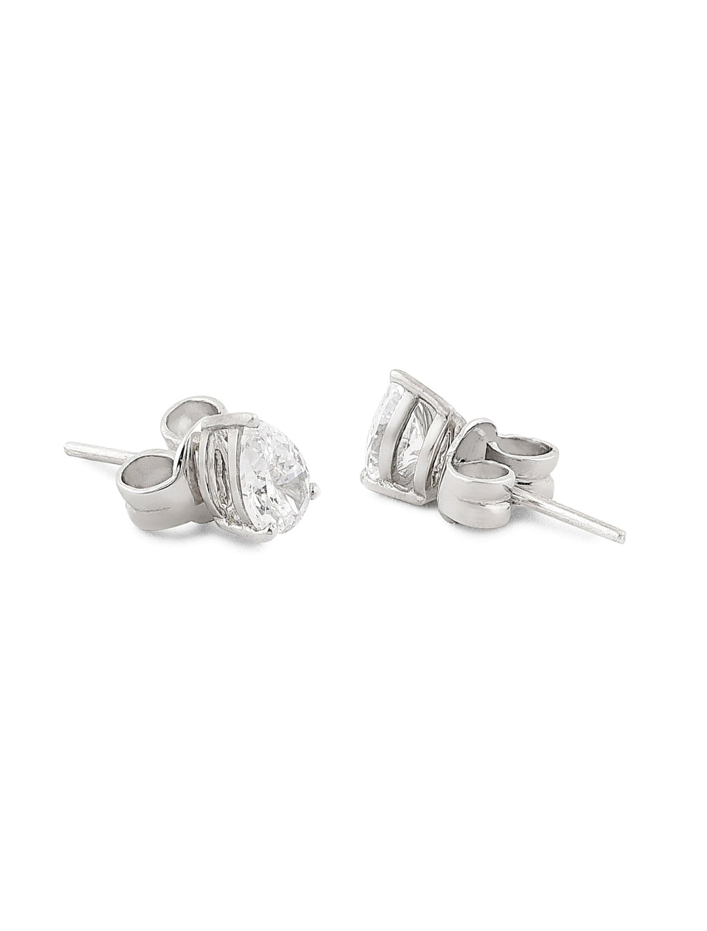 Dewdrop Studs | Timeless Sterling Silver Zircon Earrings