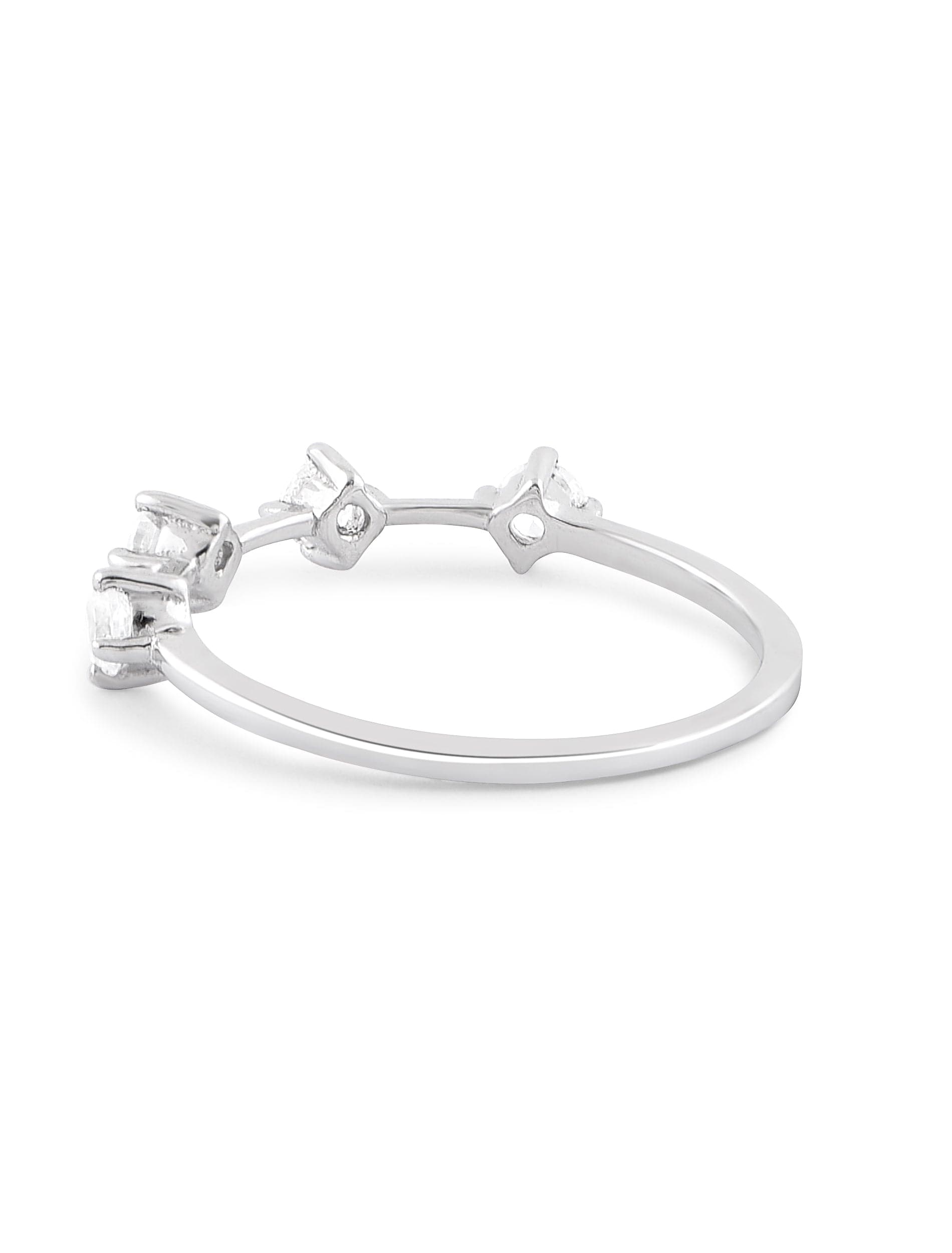 Millennia Ring | Minimalist Sterling Silver Zircon Band