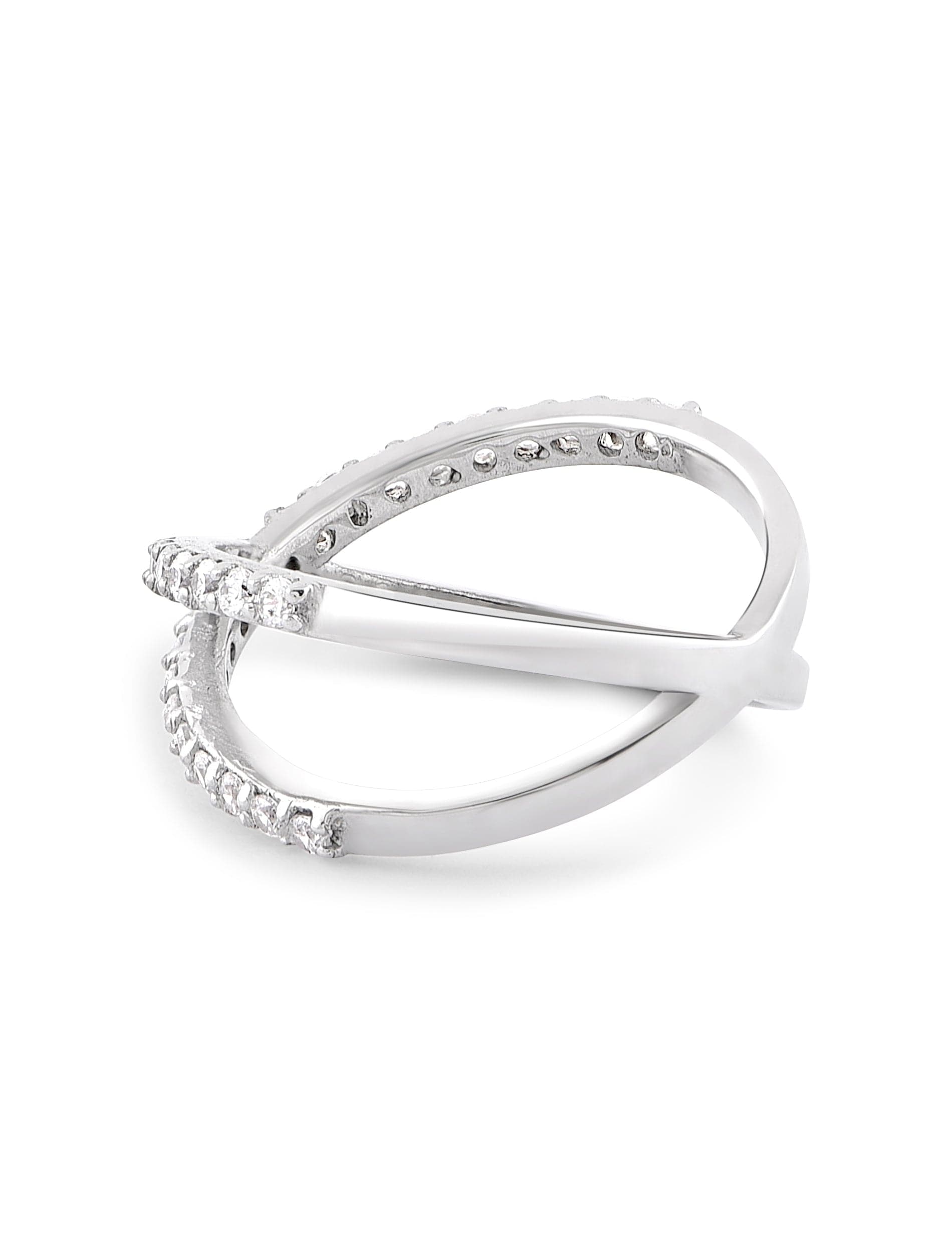 Love Locked Ring | Meaningful Sterling Silver Intertwined Ring Band Fian