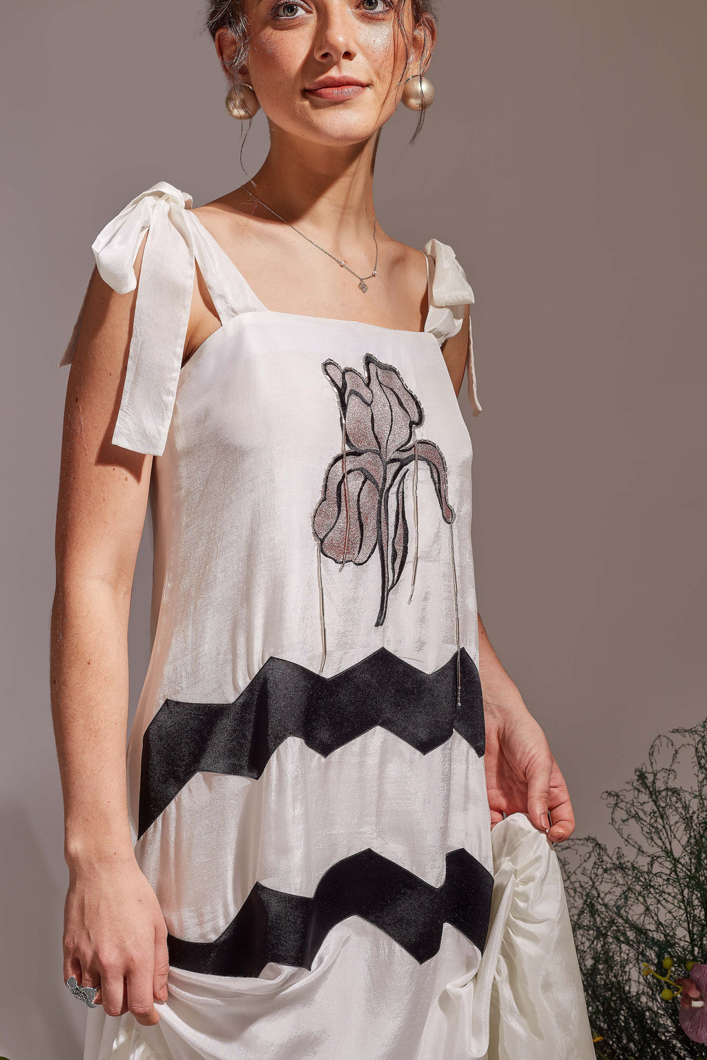 Haze | Egyptian Silk Flare Dress An'era by Asmita Verma