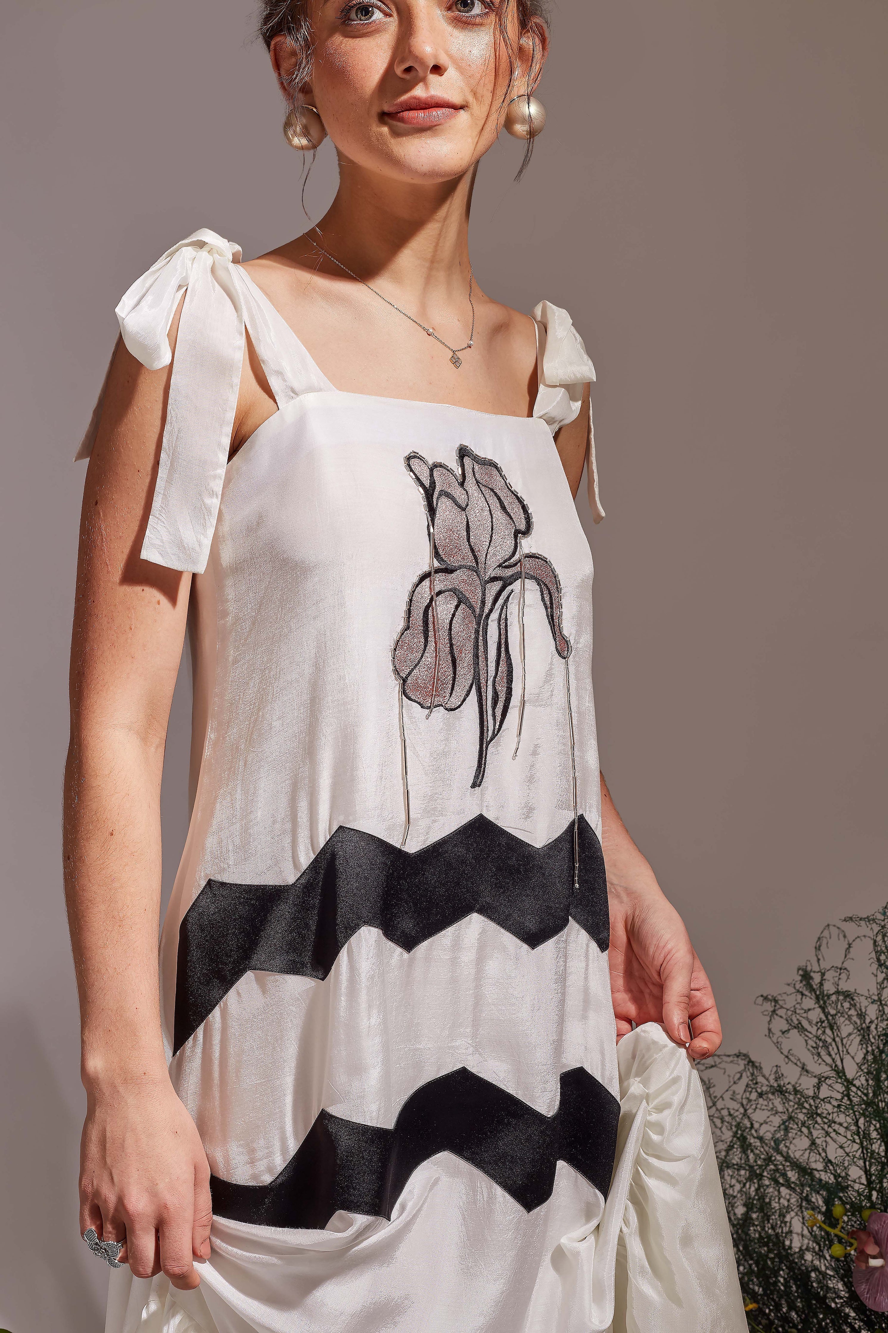 Haze | Egyptian Silk Flare Dress An'era by Asmita Verma