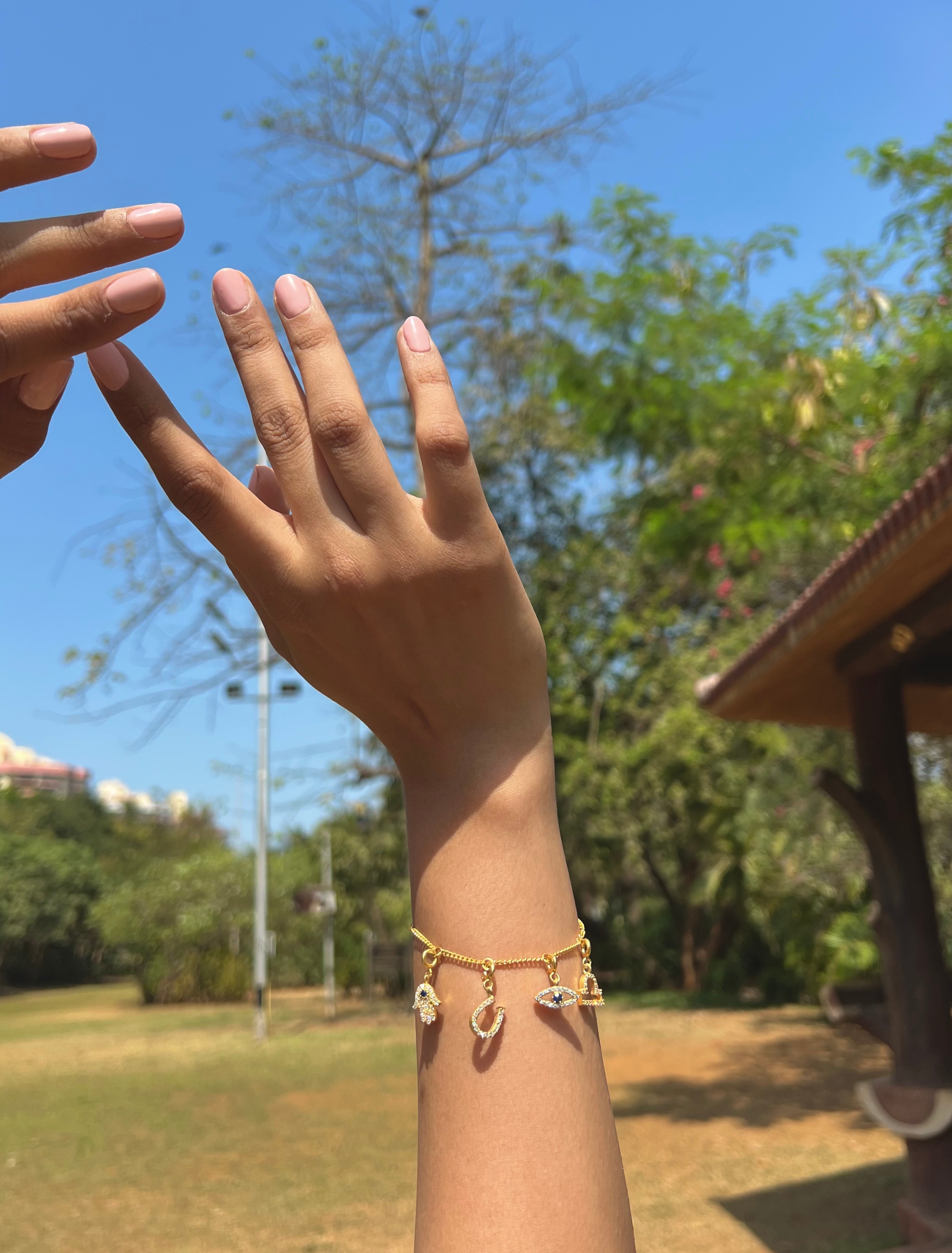 Lucky Girl Charm Bracelet | Daily Wear Sterling Silver Jewellery Fian