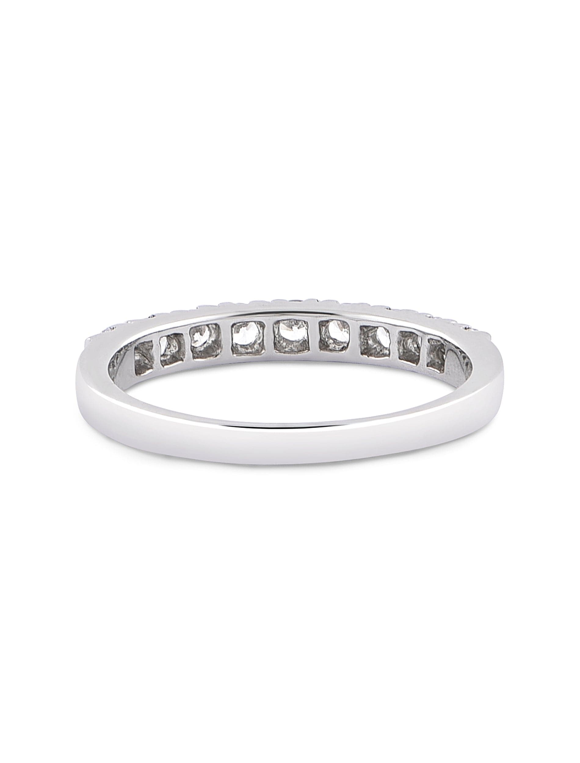 Crescenzo Ring | Stackable Zircon Studded Band Sterling Silver Fian