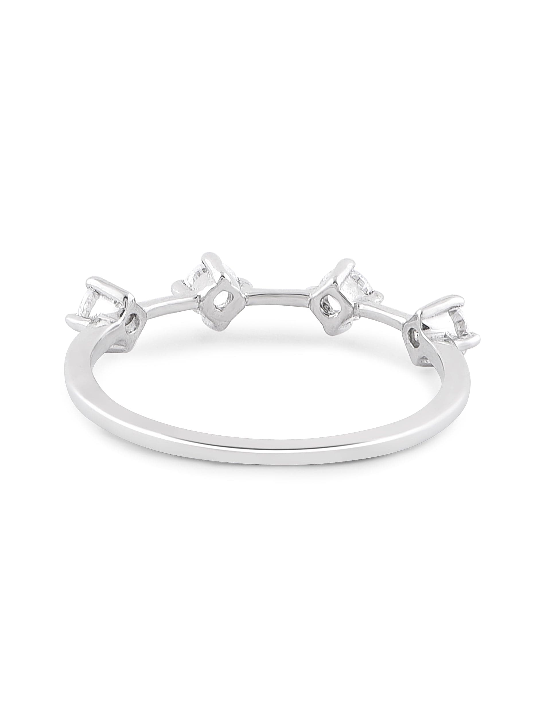 Millennia Ring | Minimalist Sterling Silver Zircon Band