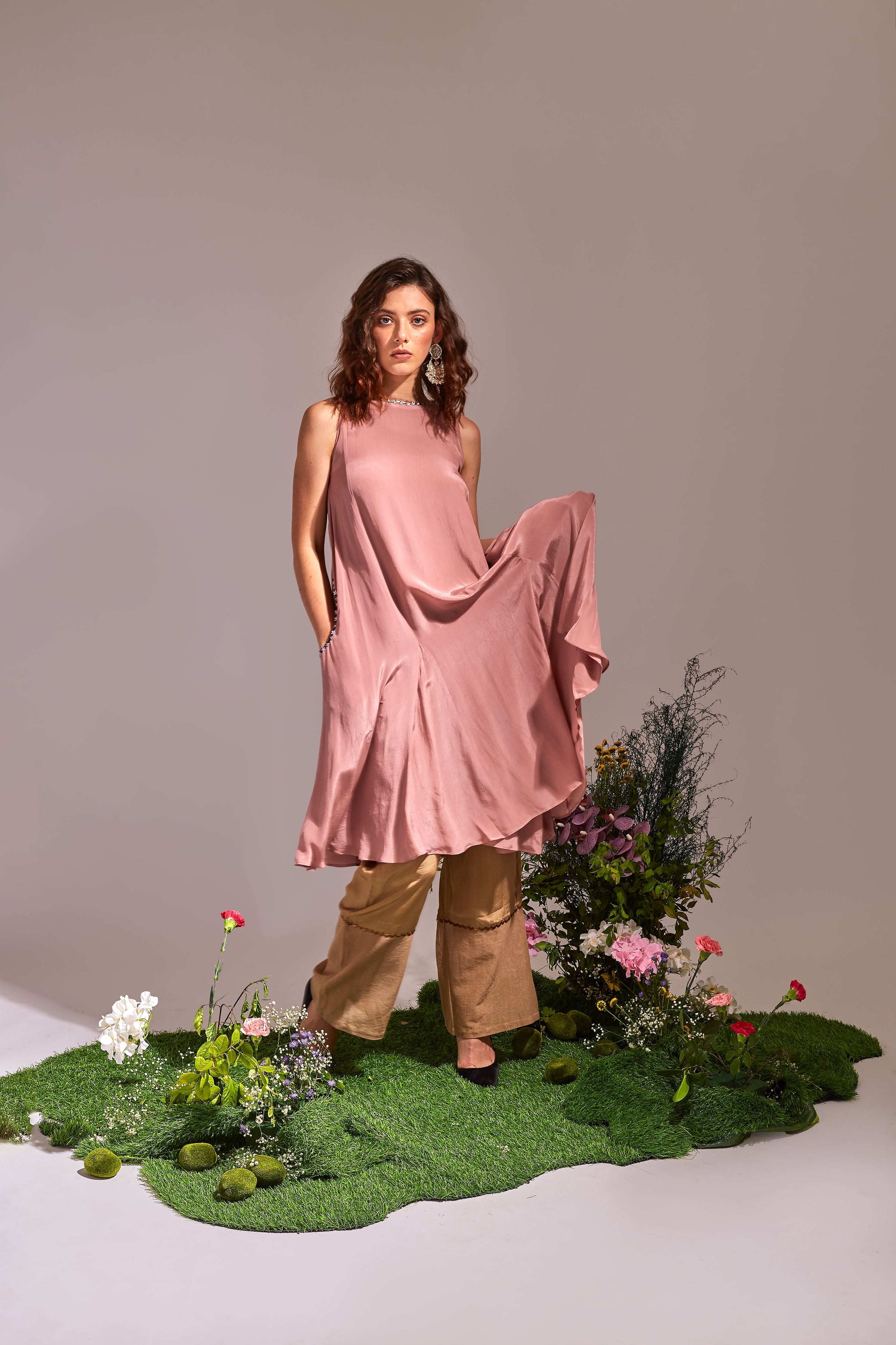 Meadow | Flared Kurta Set An'era by Asmita Verma
