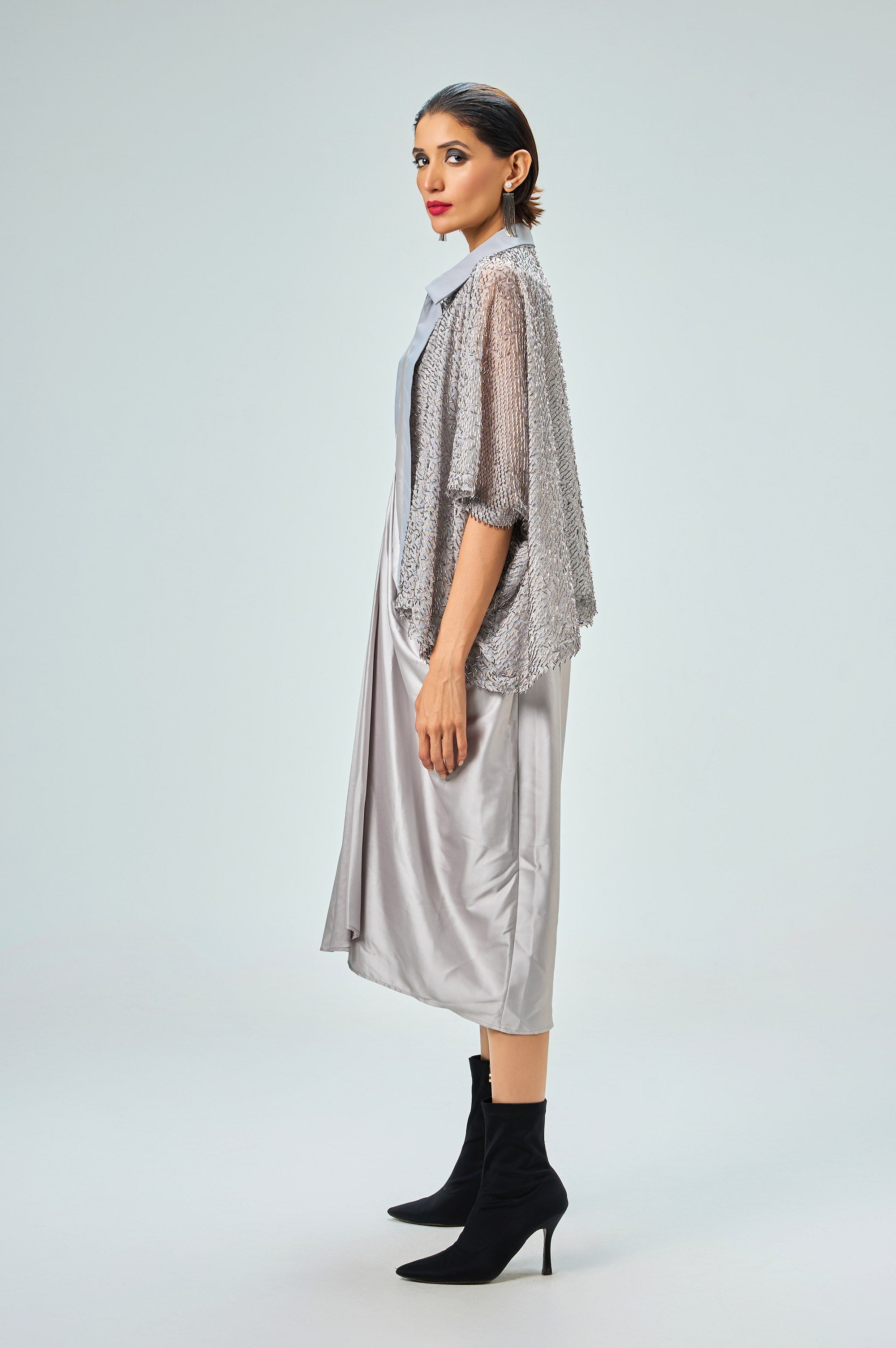 Selene Dress | Silver Glamorous Dress KOR