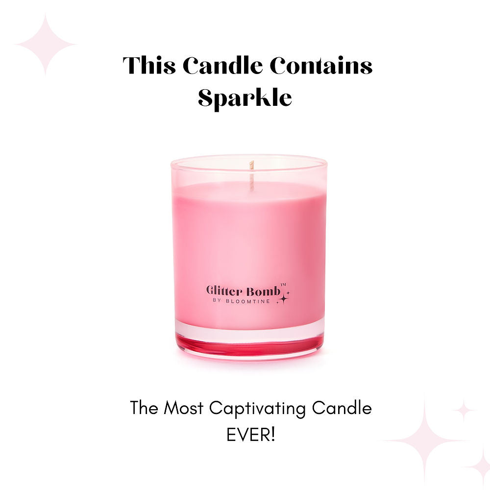Rose Galaxy | Glitter Bomb™ Gift Candle in Rose & Oud 230G BLOOMTINE