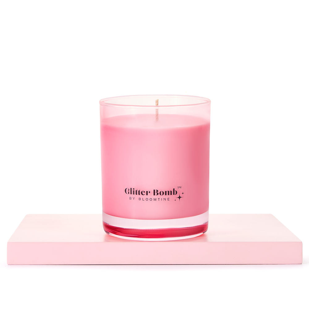 Rose Galaxy | Glitter Bomb™ Gift Candle in Rose & Oud 230G BLOOMTINE