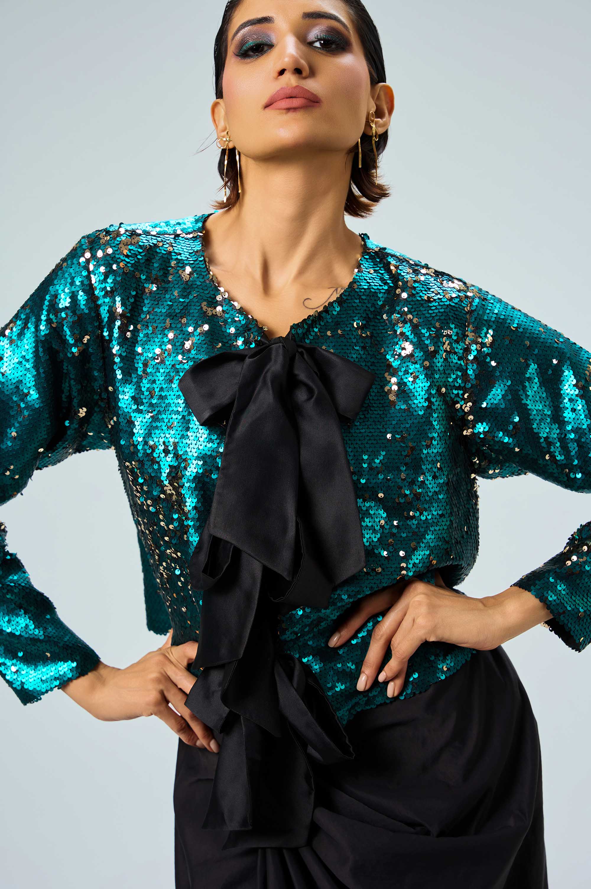 Electra Co-Ord Set | Sequin Top & Skirt Set KOR