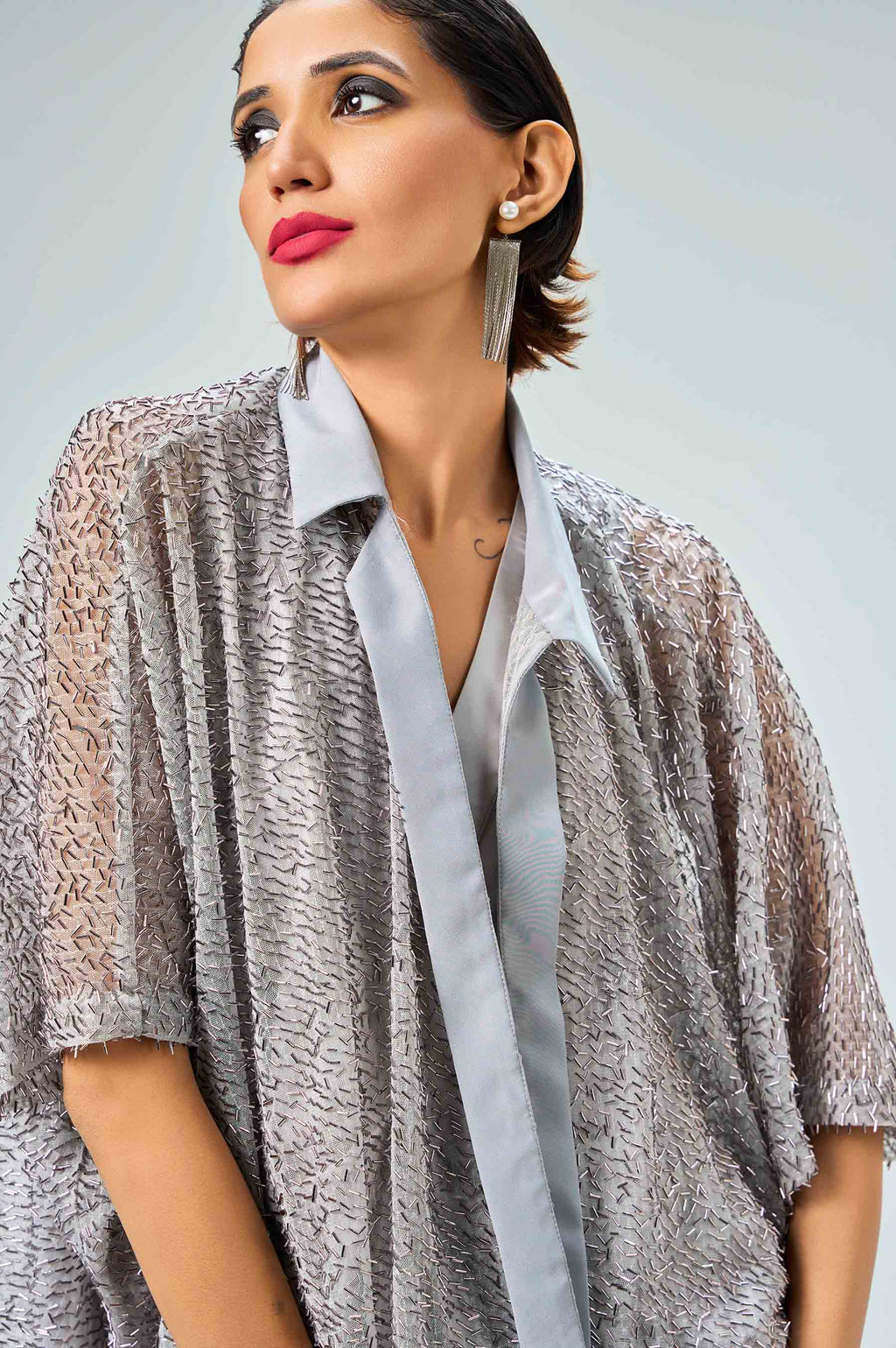 Selene Dress | Silver Glamorous Dress KOR