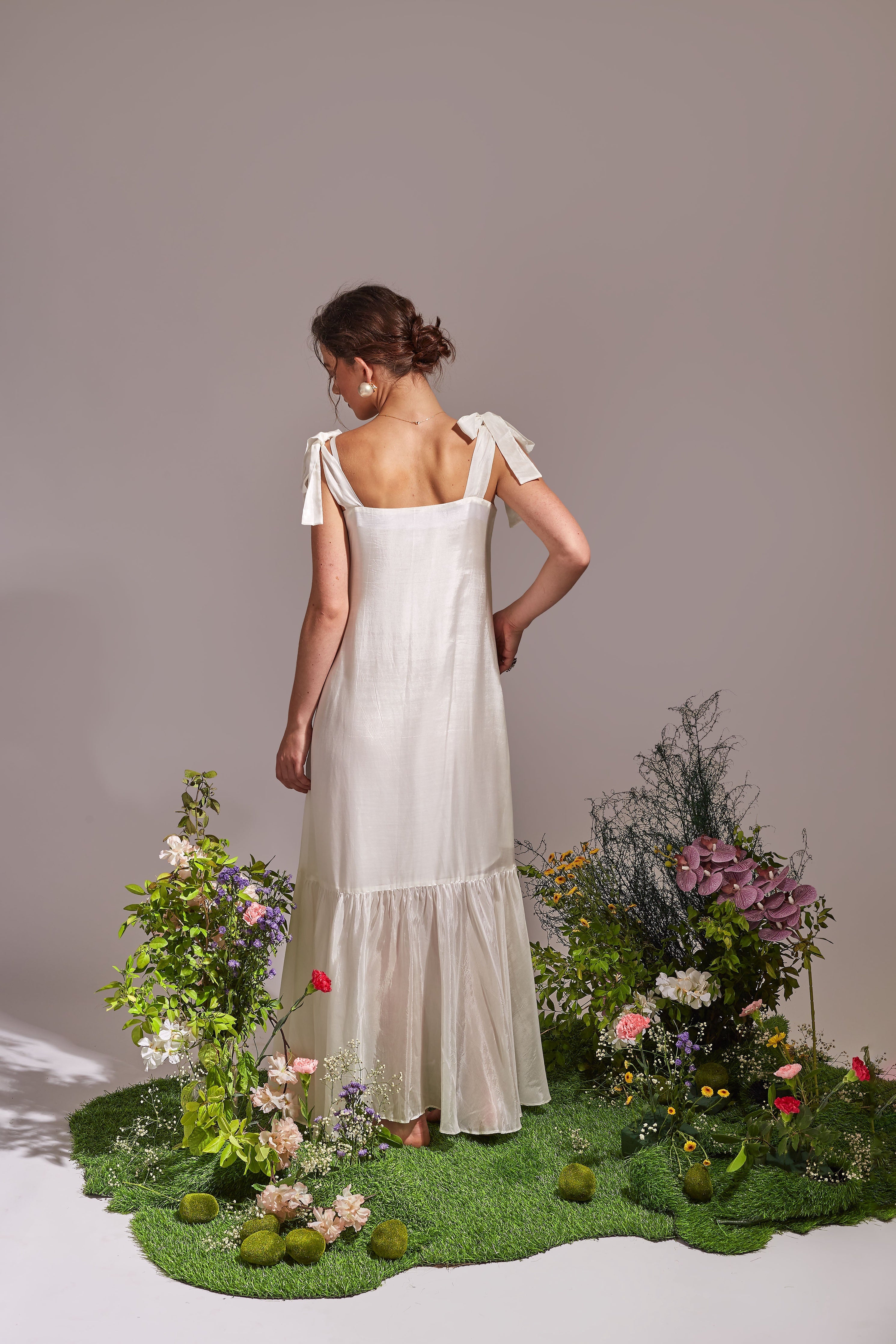 Haze | Egyptian Silk Flare Dress An'era by Asmita Verma