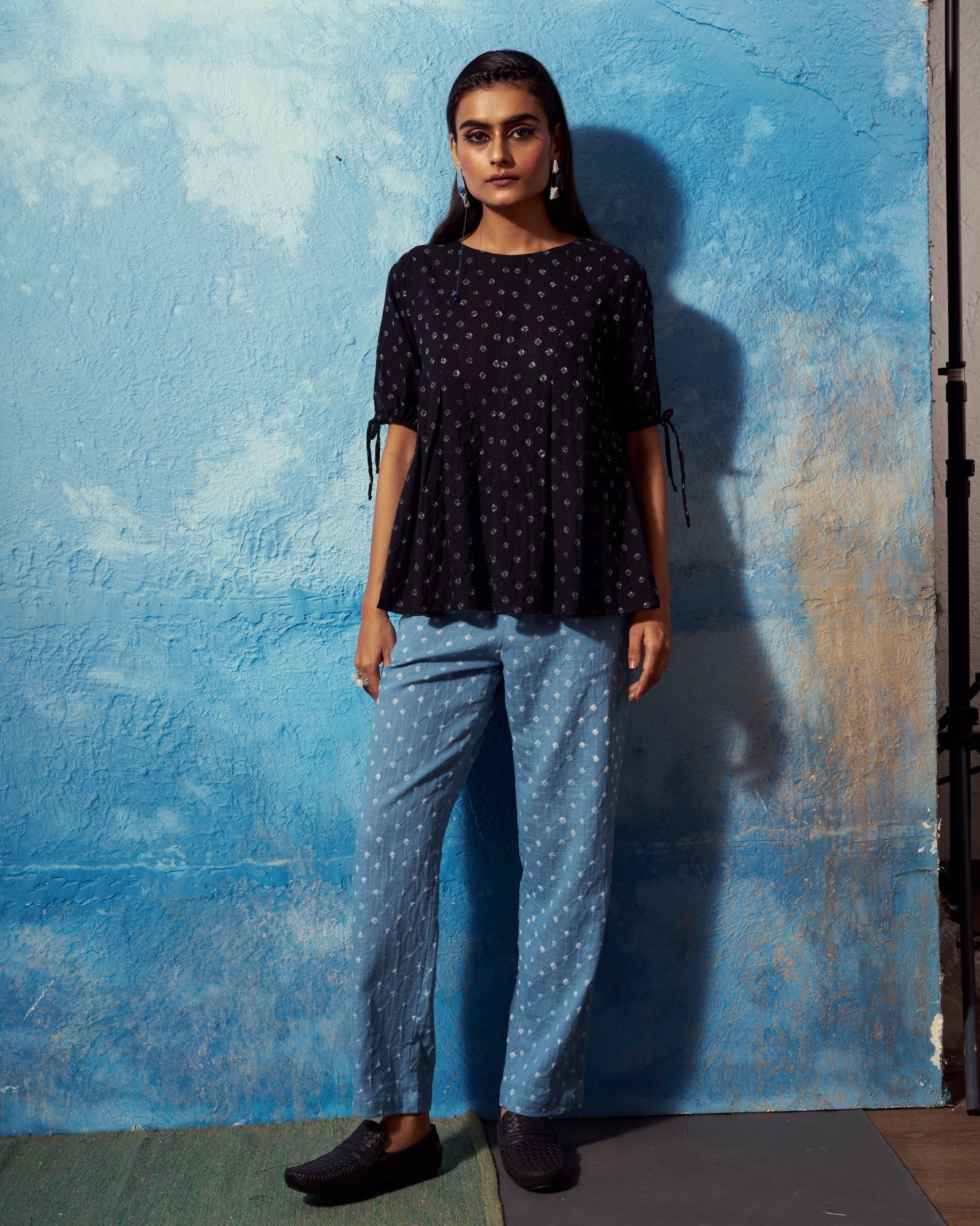 Yamika Top & Ira Pants Co-ord Set | Cotton Bandhej The House Of Ara