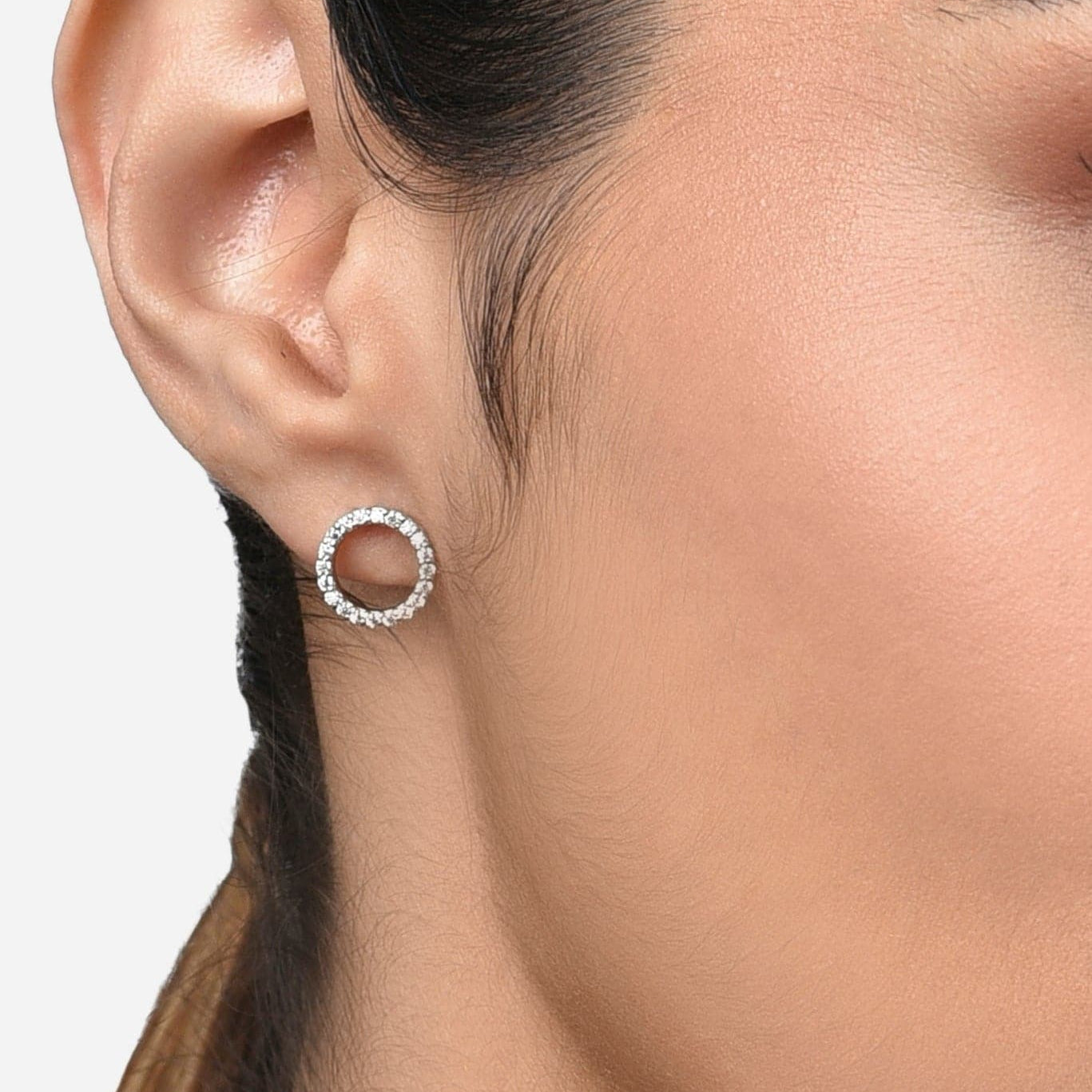 Allure Earrings | Minimal Sterling Silver Zircon Studs