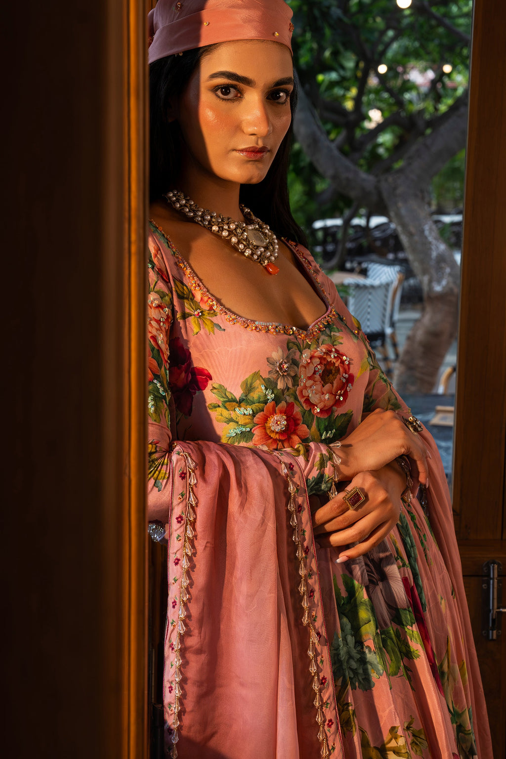 Dusty Rose Anarkali Set | Elegant Indian Occasion Wear 