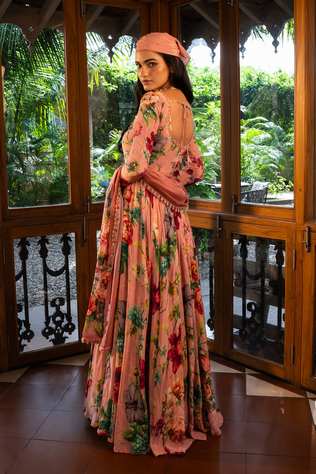 Dusty Rose Anarkali Set | Elegant Indian Occasion Wear 
