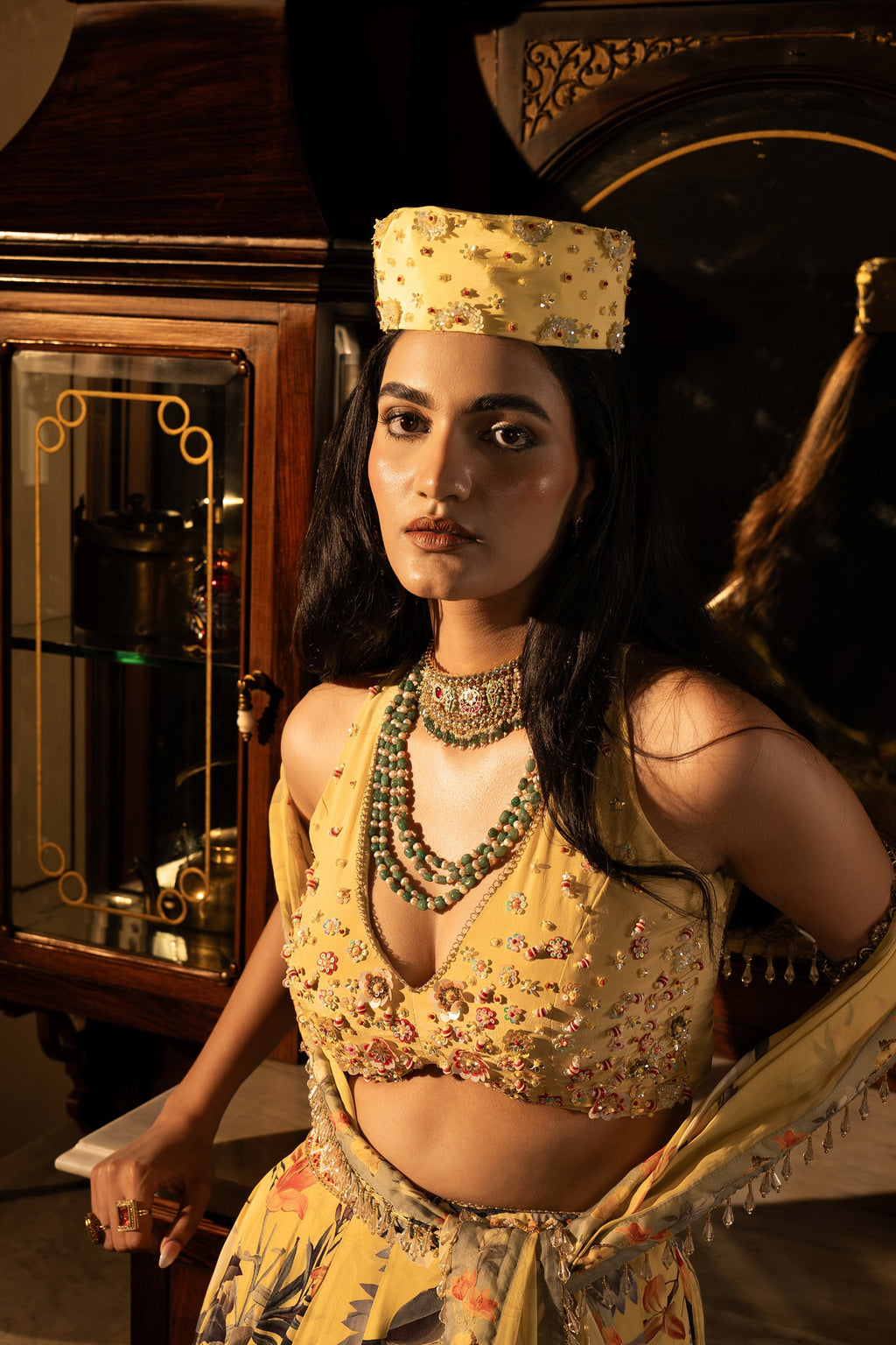 Misted Yellow Panelled Lehenga Set | Modern Indian Wedding & Occasion Wear 