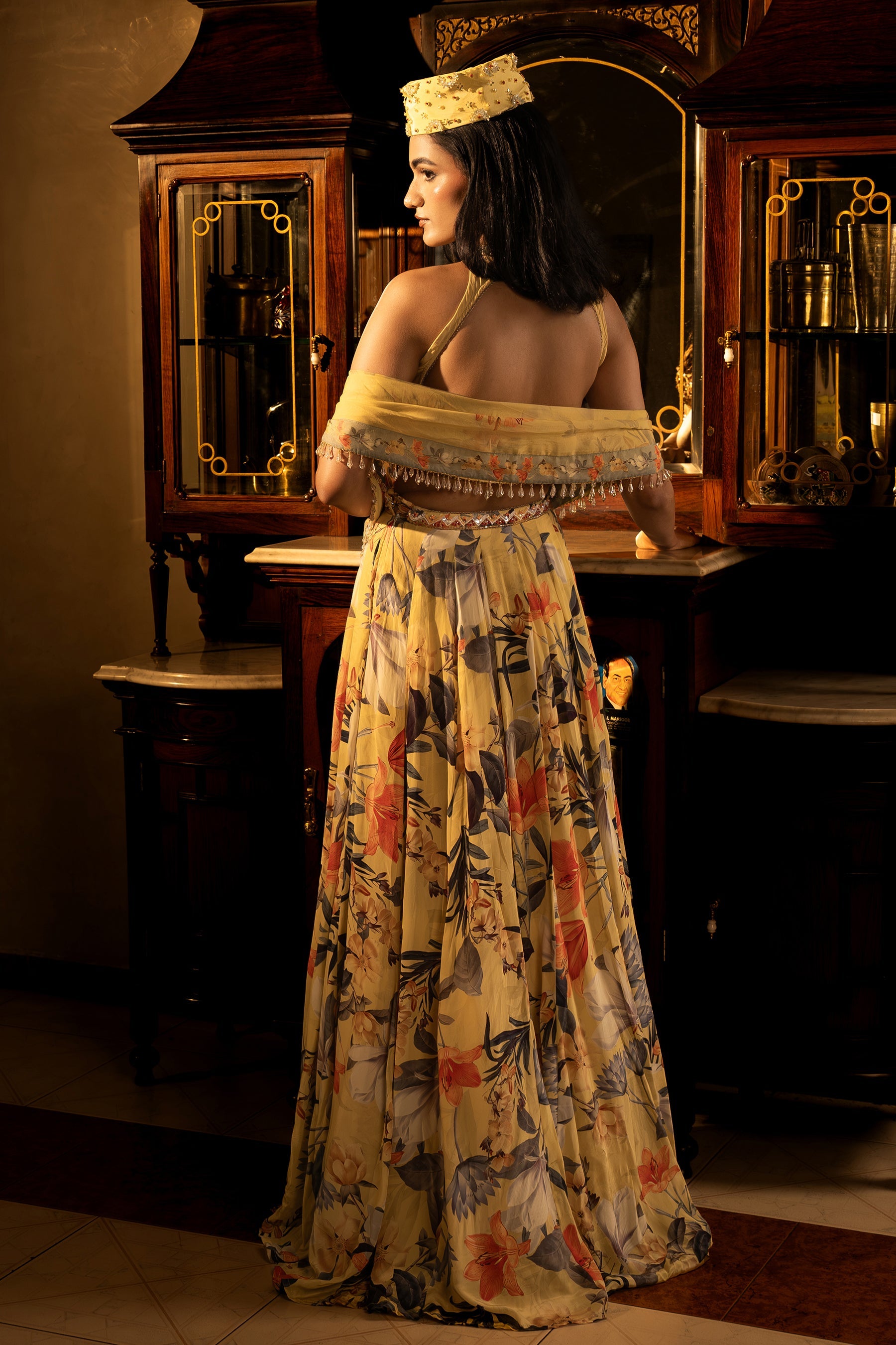 Misted Yellow Panelled Lehenga Set | Modern Indian Wedding & Occasion Wear 