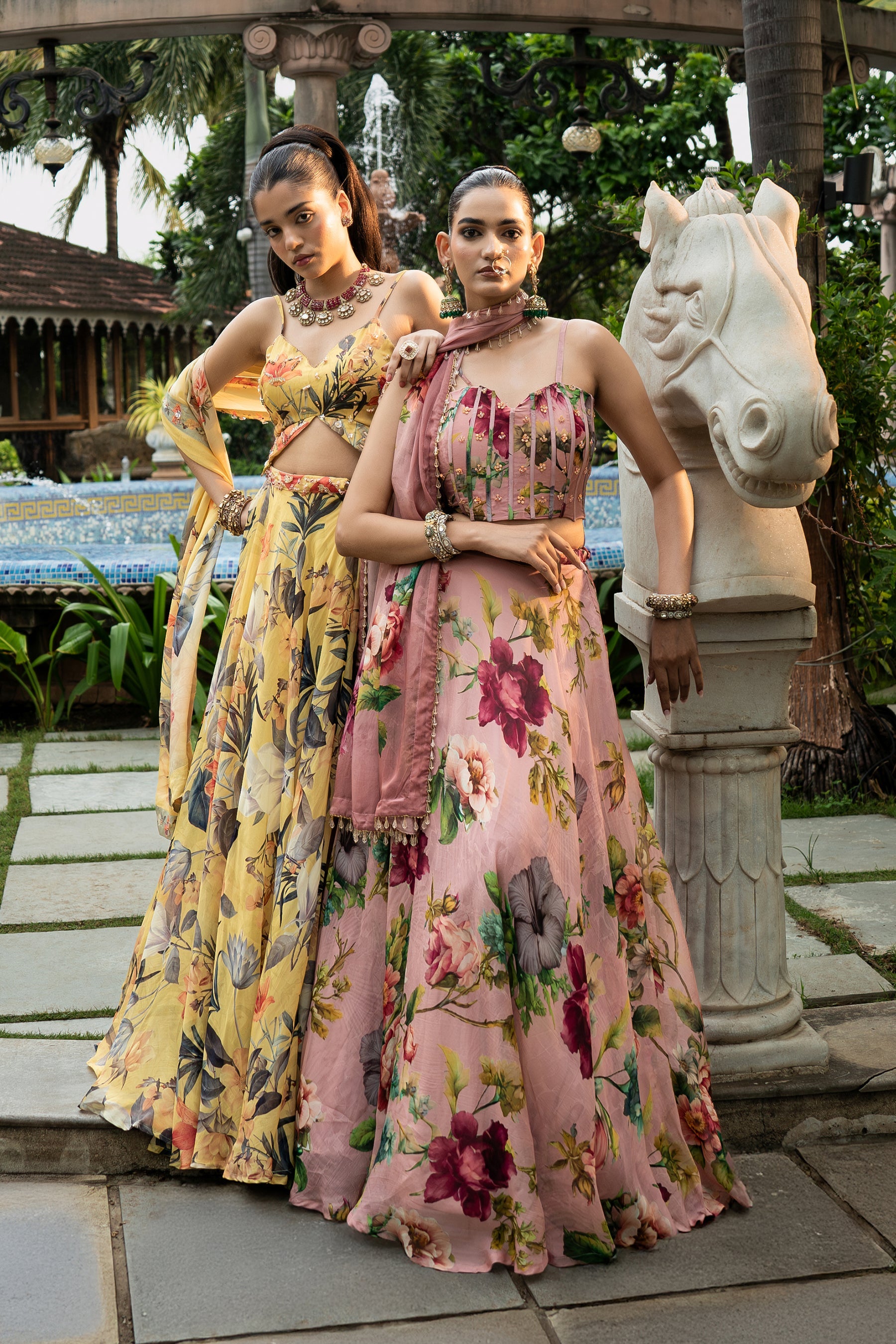 Misted Yellow Organza Lehenga Set | Modern Indian Wedding & Occasion Wear 