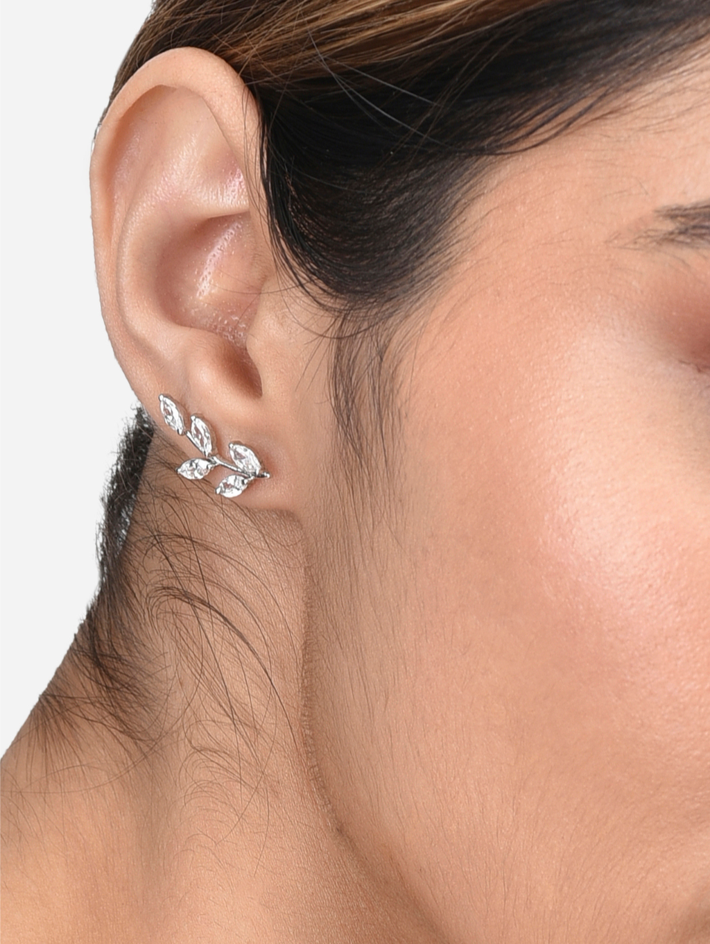 Leaf Climbers | Stunning Sterling Silver Climber Earrings Fian