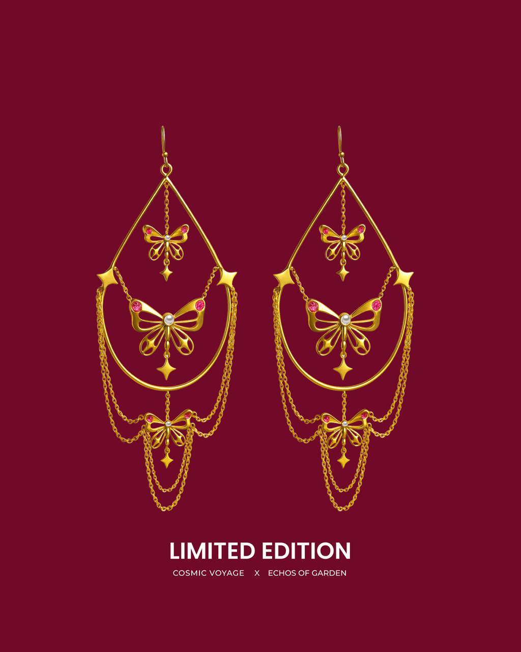 Flutter Drop Earrings | Handcrafted Designer Statement Earrings 