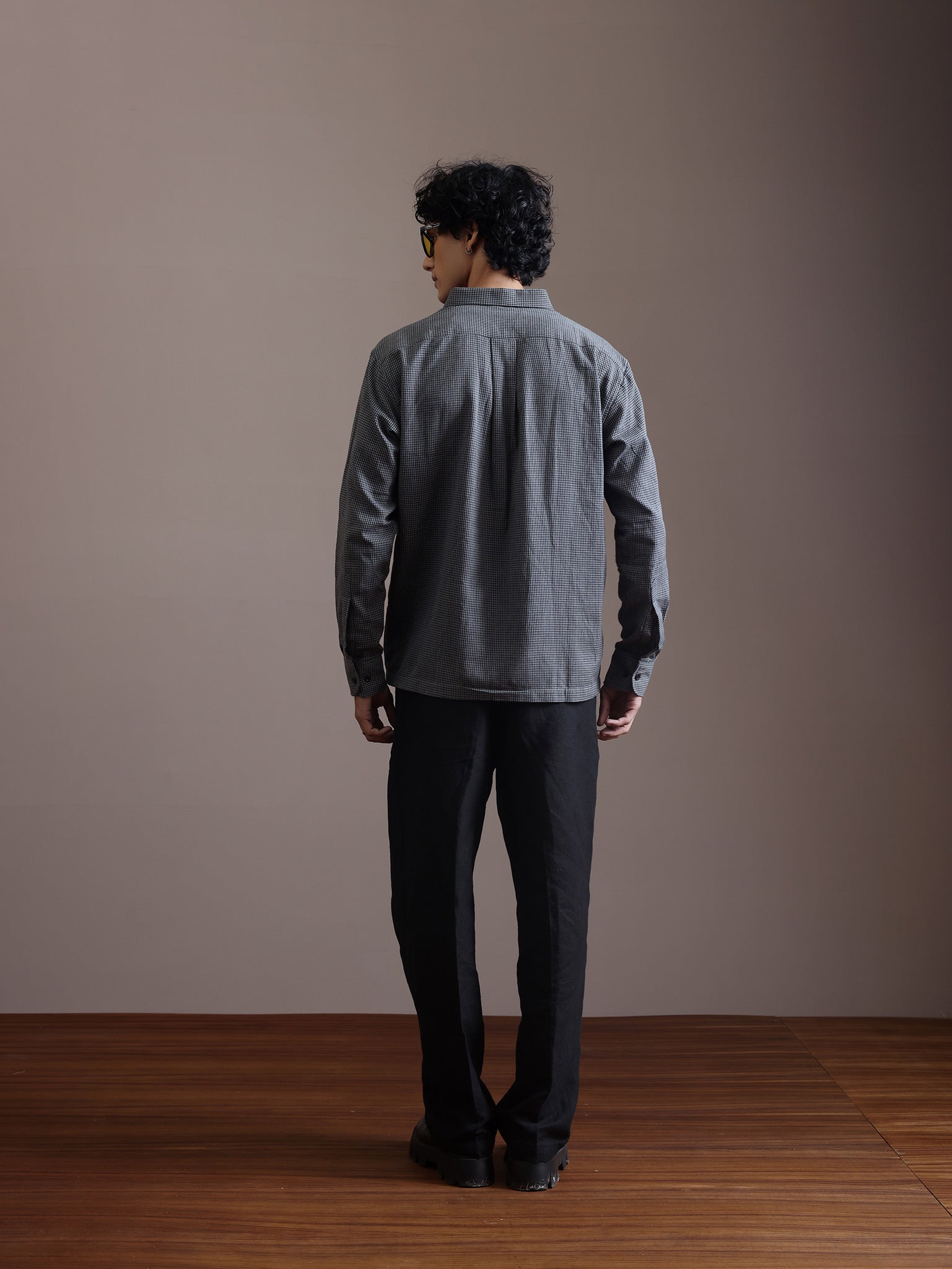 The Royal Check Zardozi Shirt | Luxury Hand-Embroidered Men's Shirt 