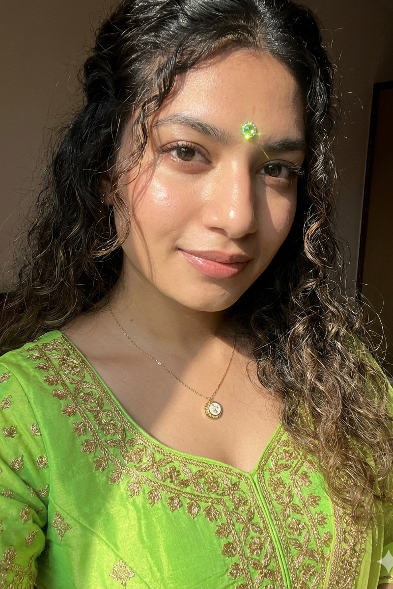 Multi-Coloured Round Crystal Bindis | Pack of 7 | Premium Self-Adhesive Bridal & Occasion Wear Bindis 