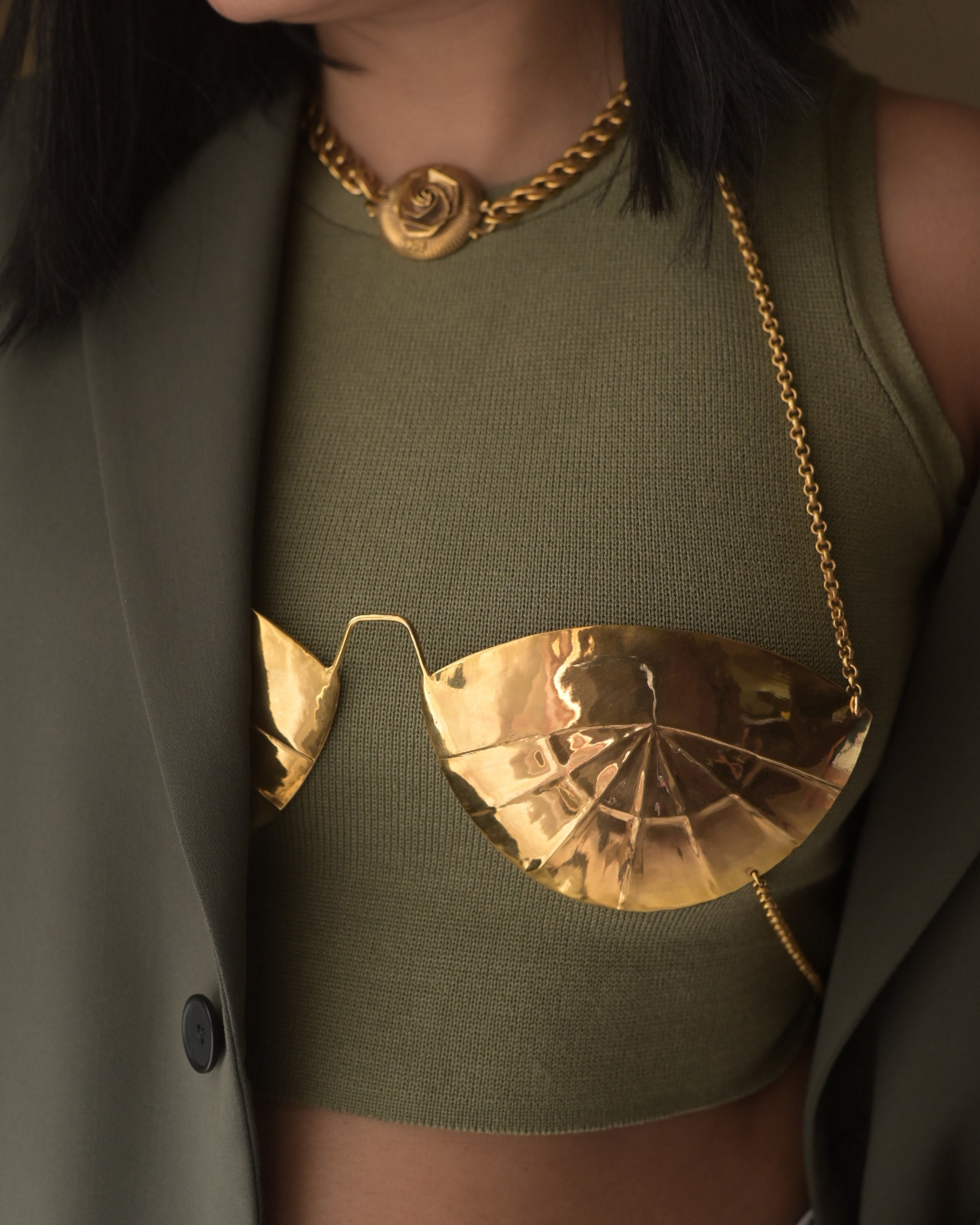 Golden Gleam Bralette | Heritage Inspired Statement Bralette 