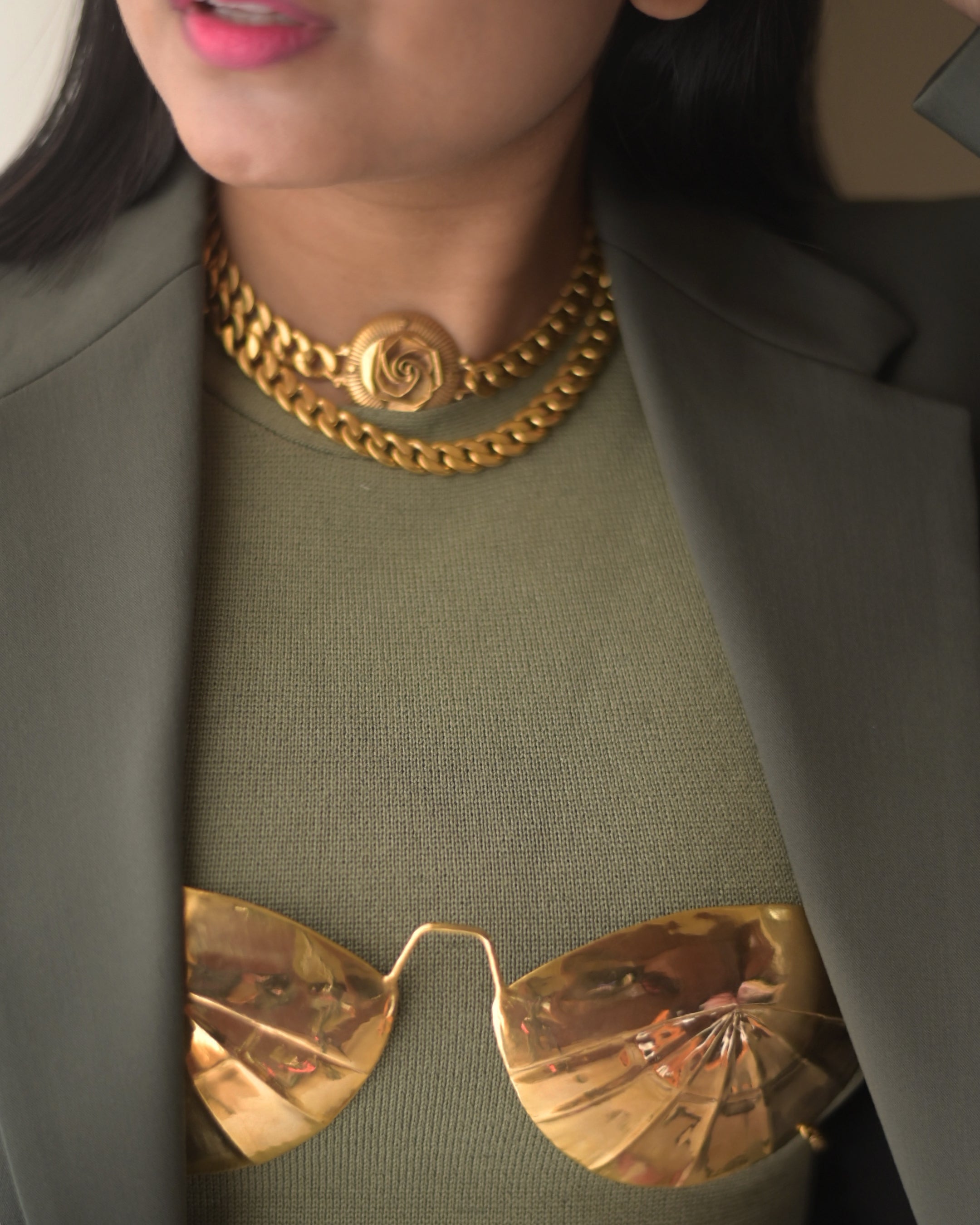 Golden Gleam Bralette | Heritage Inspired Statement Bralette 