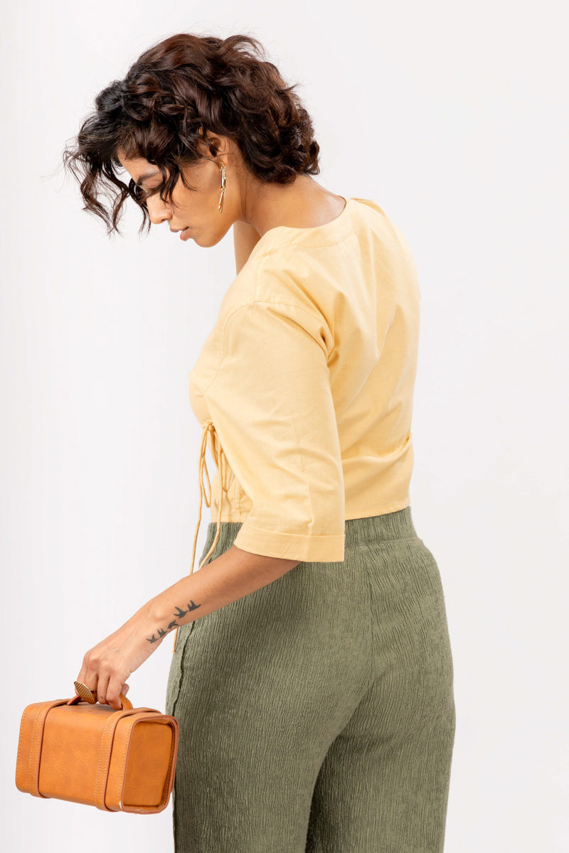 Amber Nako Top | Hand-Painted Wrap Top Asaii