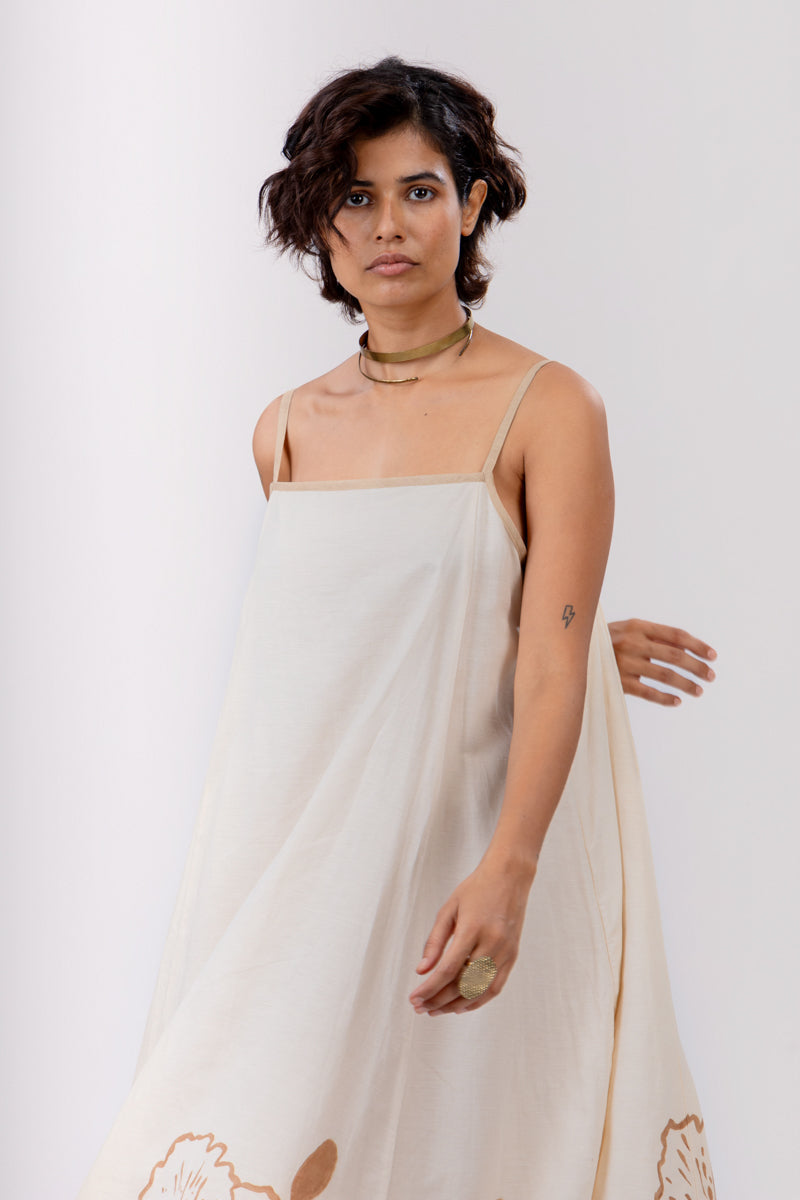 Aasmani Dress | Hand-Painted Spaghetti Dress Asaii