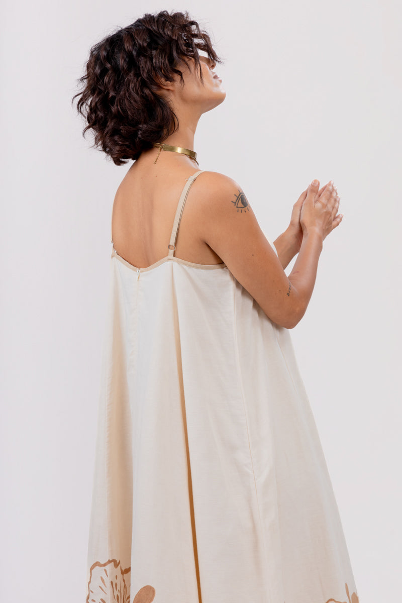 Aasmani Dress | Hand-Painted Spaghetti Dress Asaii