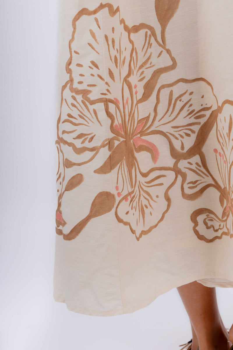 Aasmani Dress | Hand-Painted Spaghetti Dress Asaii