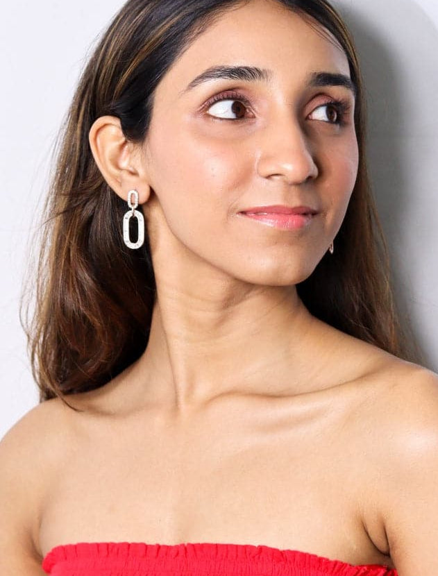 Jaipur Pink Earrings | Stunning Sterling Silver Dangle Earring