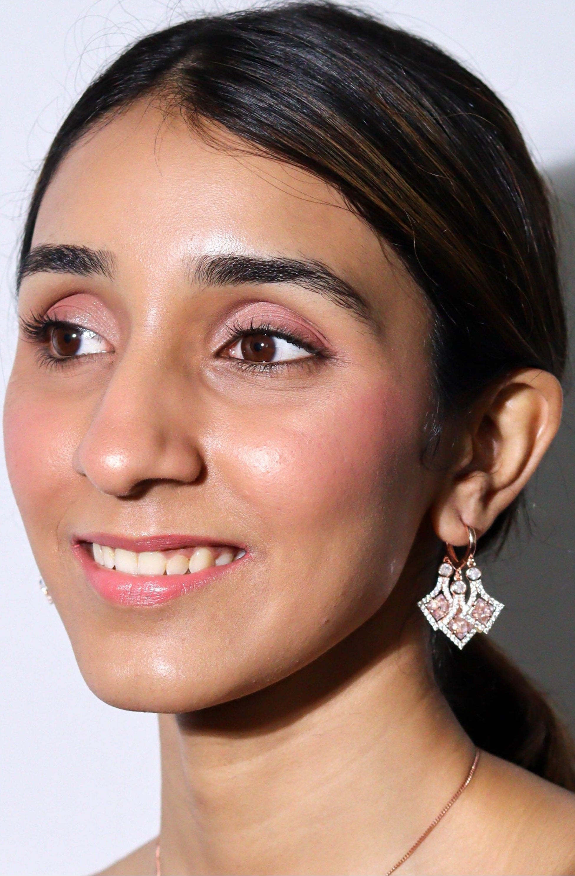 Gilded Petal Earrings | Festive Sterling Silver Dangle Earrings 