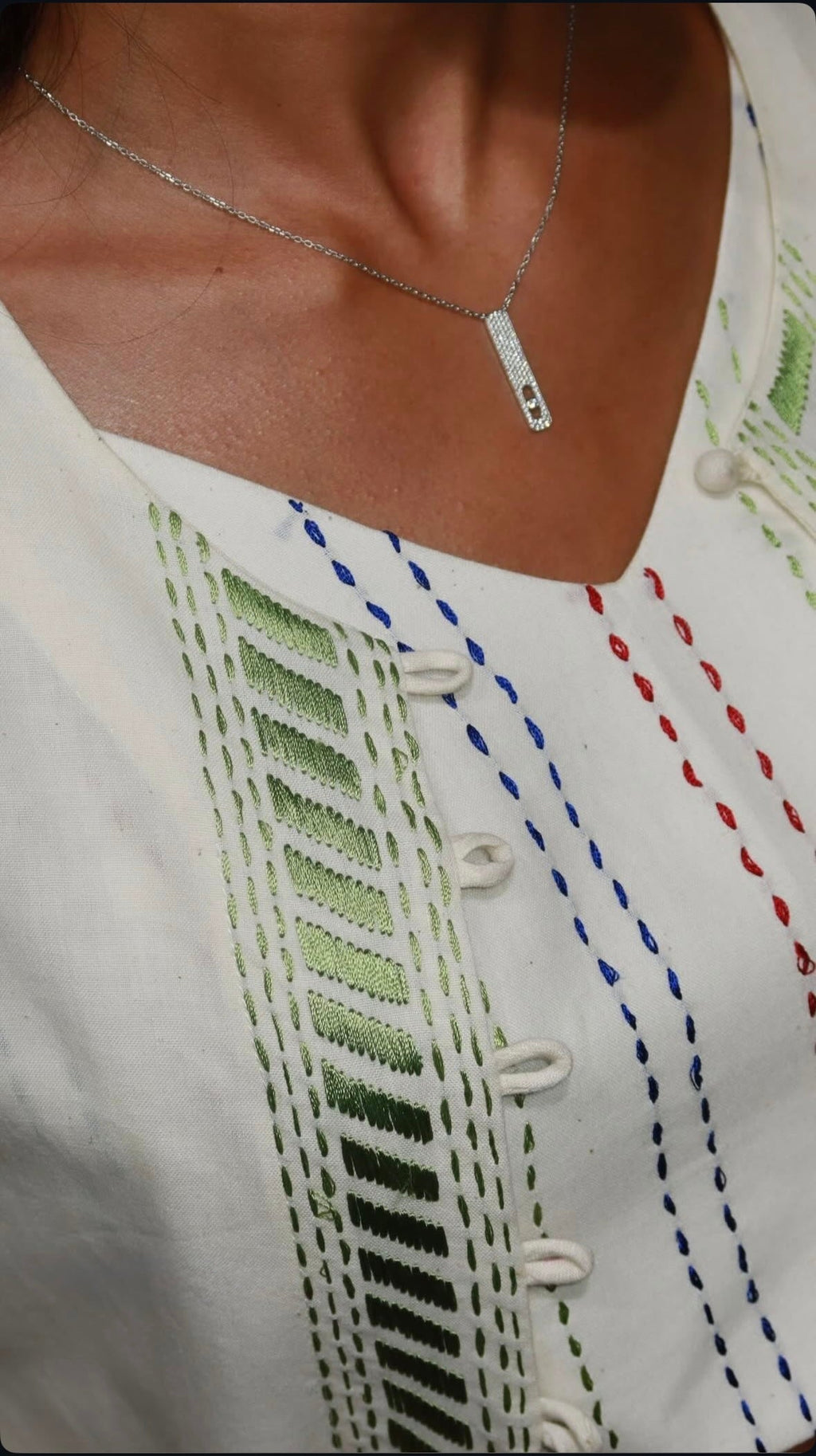 Handmade Kantha Crop Top | Sustainable Hand-Embroidered The House Of Ara