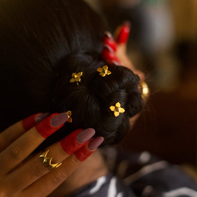 Jui Phul Hair Pins | Set of 5 | Heritage Inspired Hair Accessories 