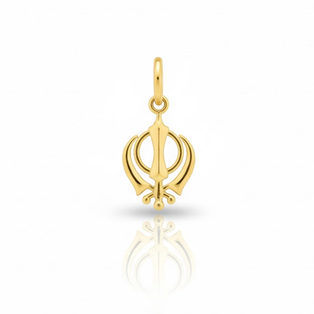 Khanda Charm | Minimal Sterling Silver Sikh Symbol Fian