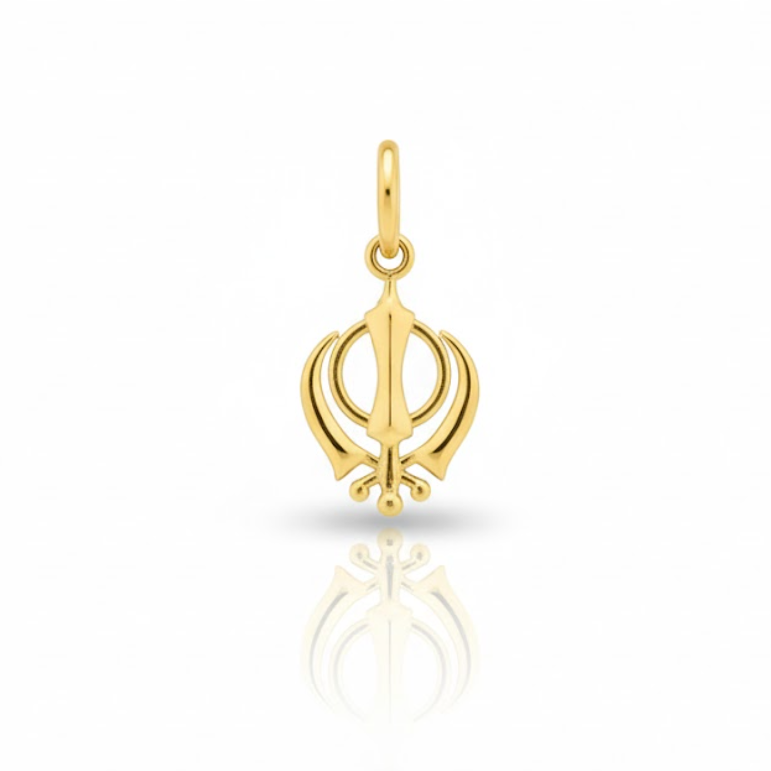 Khanda Charm | Minimal Sterling Silver Sikh Symbol Fian