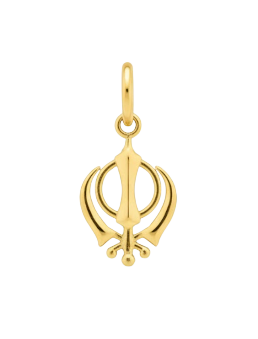 Khanda Charm | Minimal Sterling Silver Sikh Symbol Fian